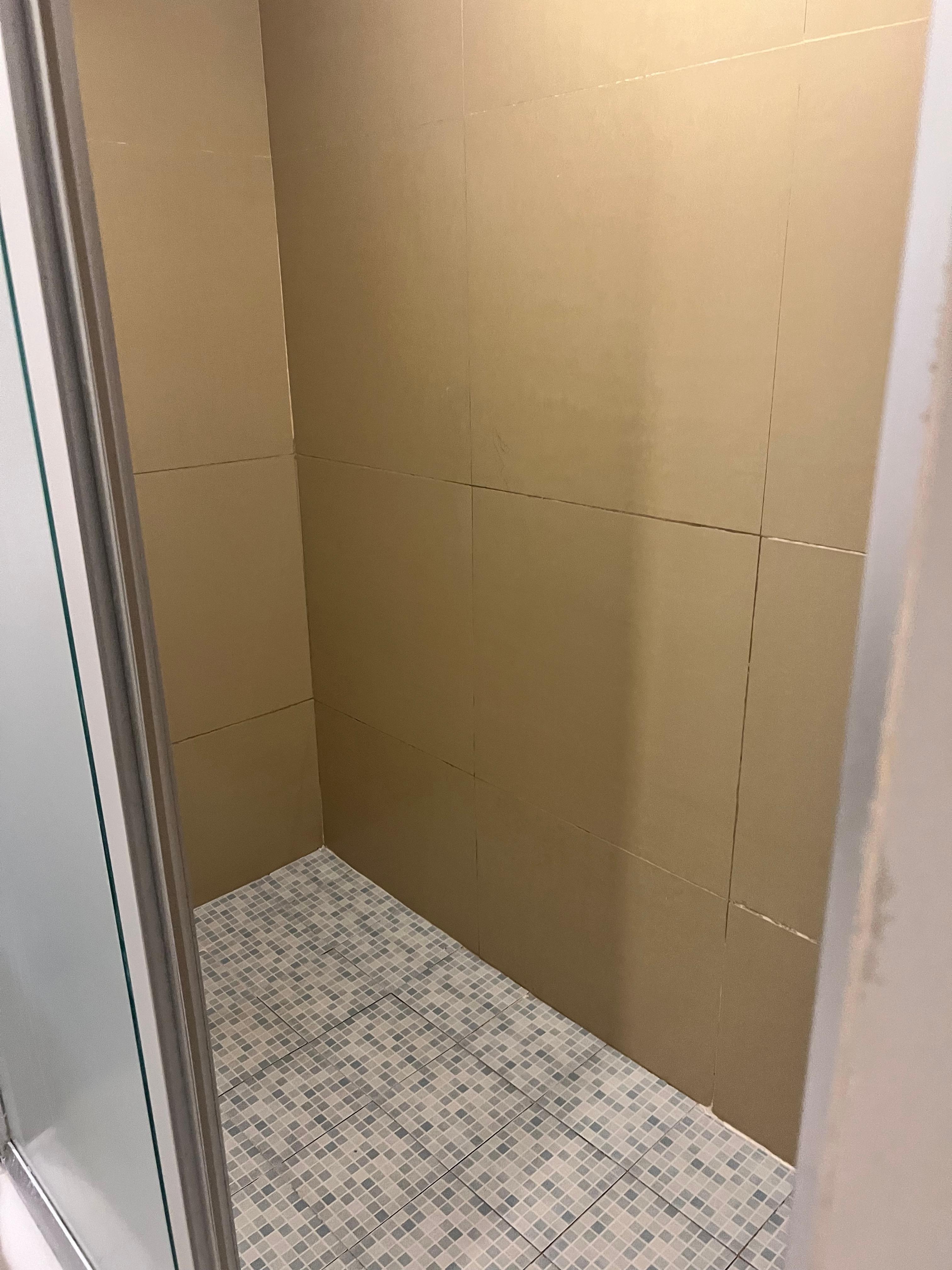 Old tile- low water pressure.  