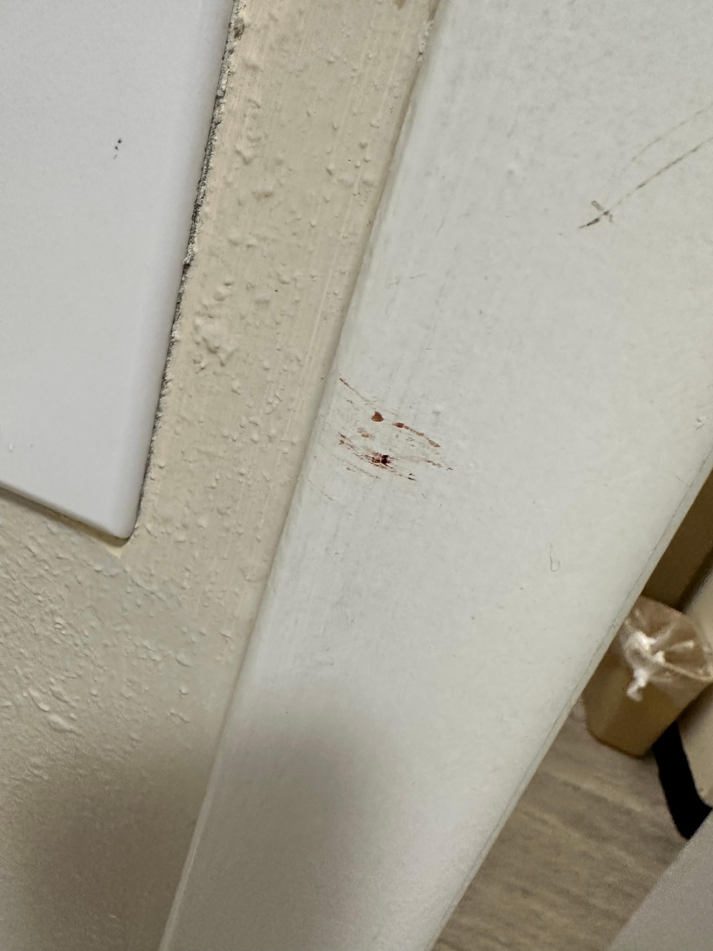 The walls were stained