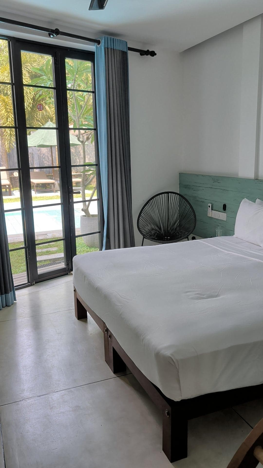 The rooms are clean and simple. 