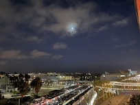 Night view from hotel terrace