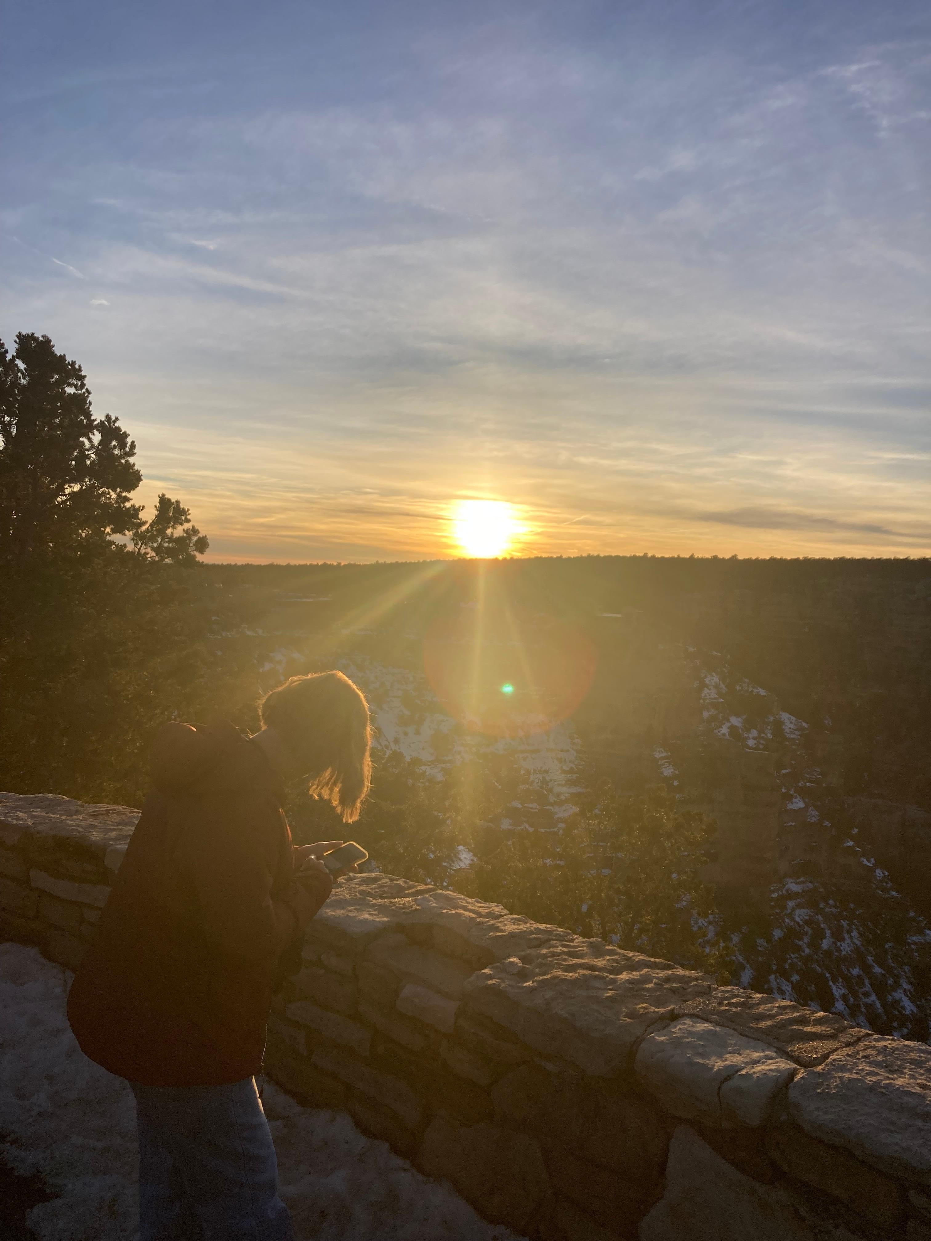 Sunset from south rim close to Maswik.