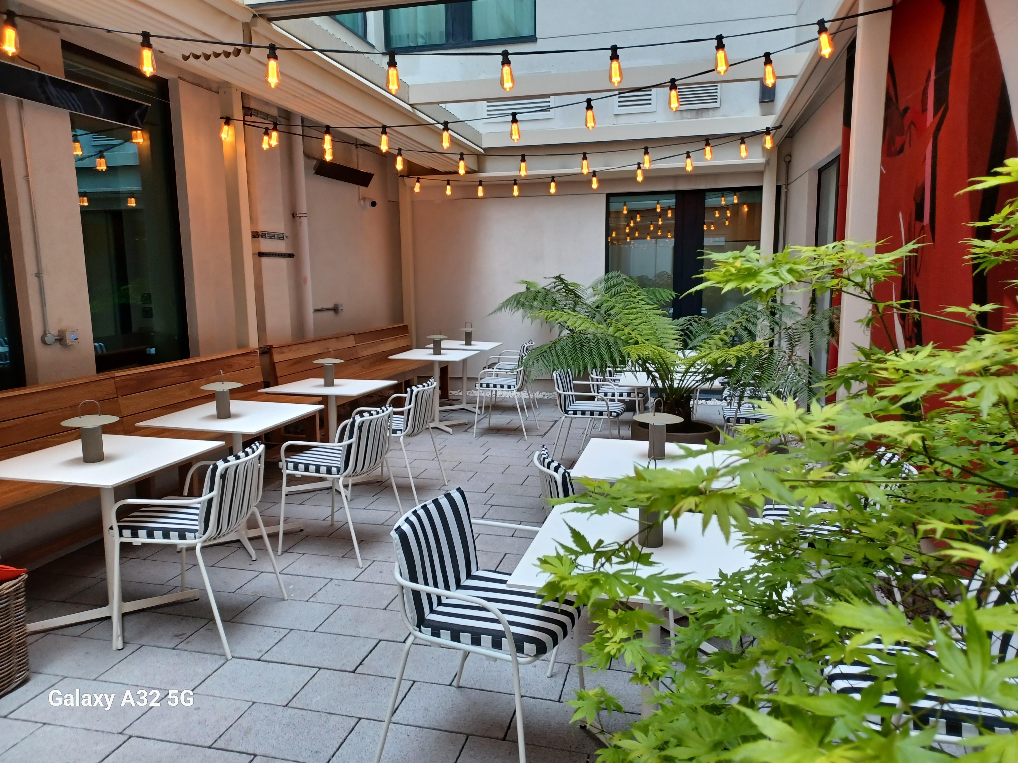 The patio. 