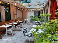 The patio.