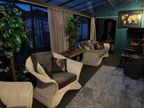 Screened in porch that led to another bedroom