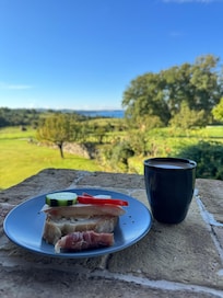 Breakfast with a view.