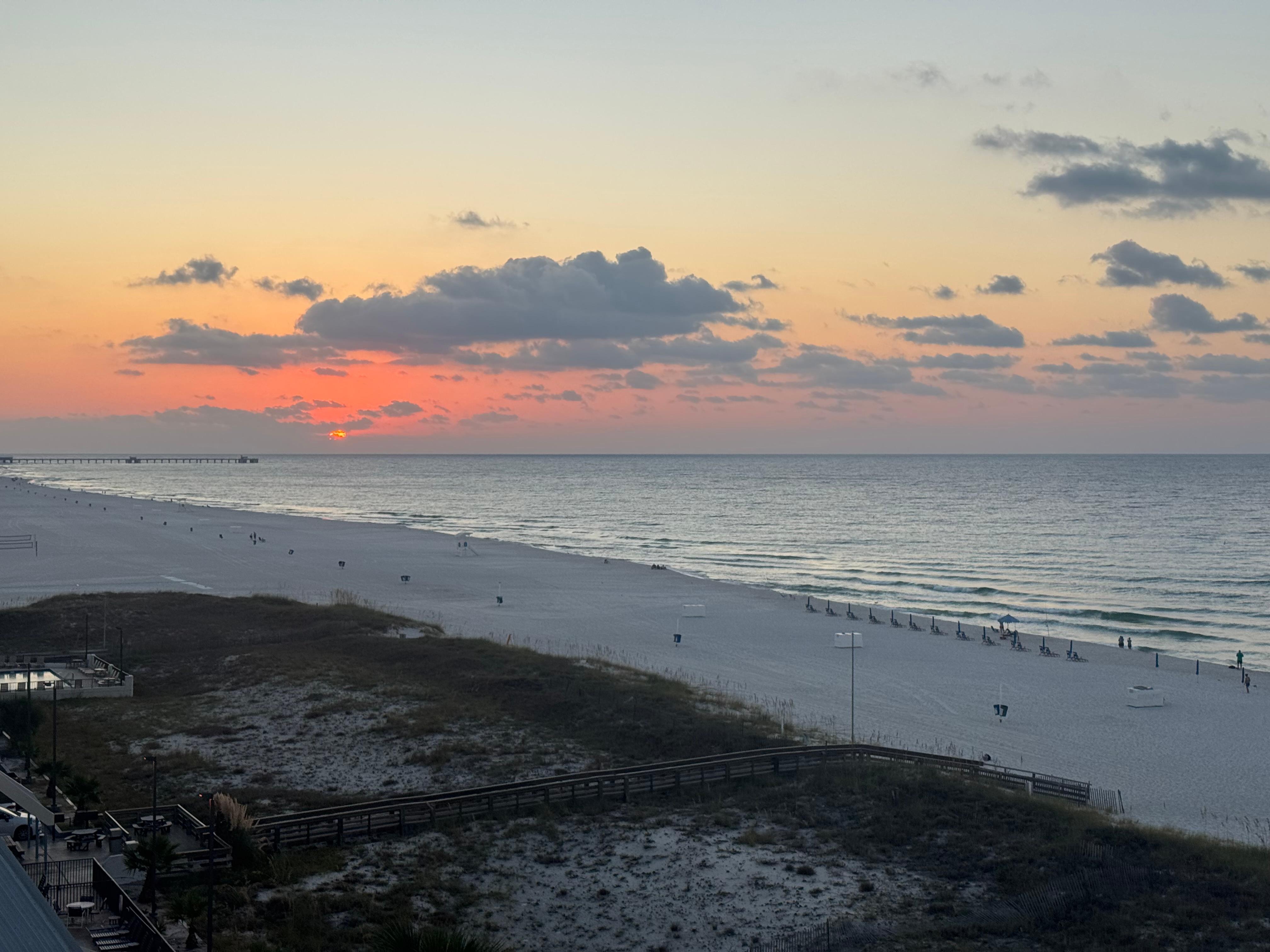 Sunrise from condo balcony