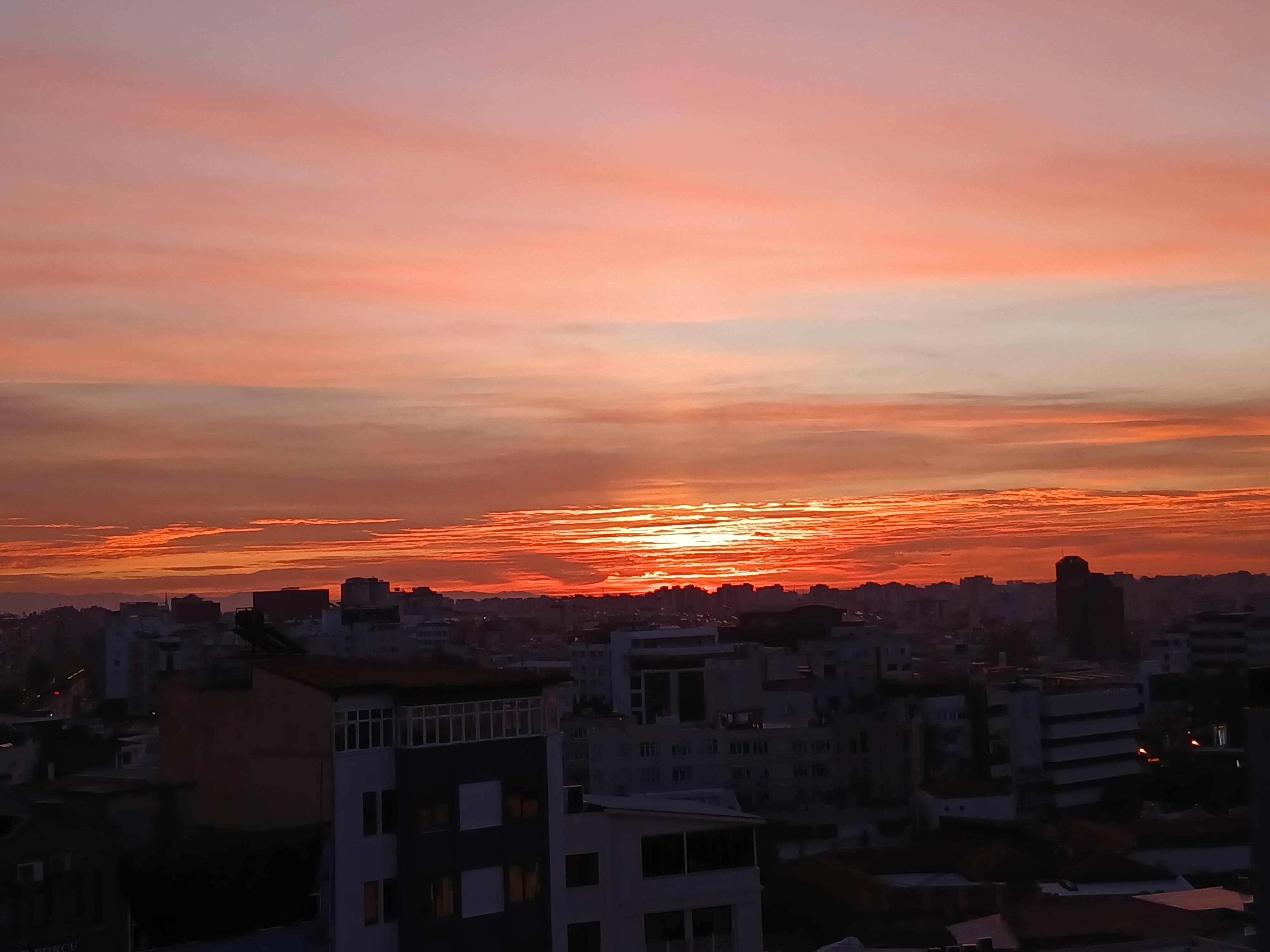 Sunrise from balcony.