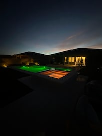 Backyard at night