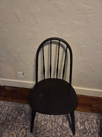 Only chair, my husband who is frail used it. I sat on the floor
