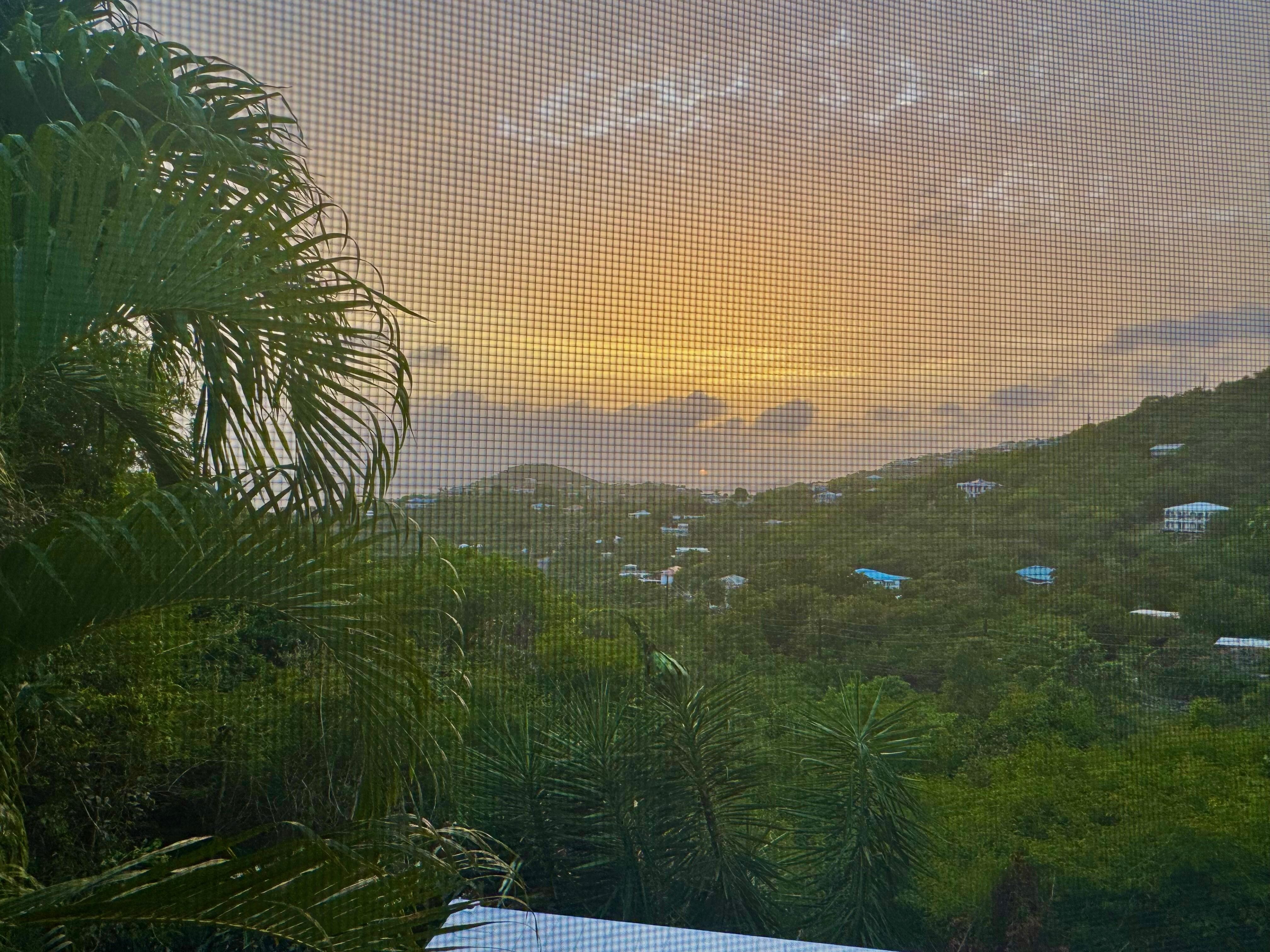 View of Cruz bay from screened in area