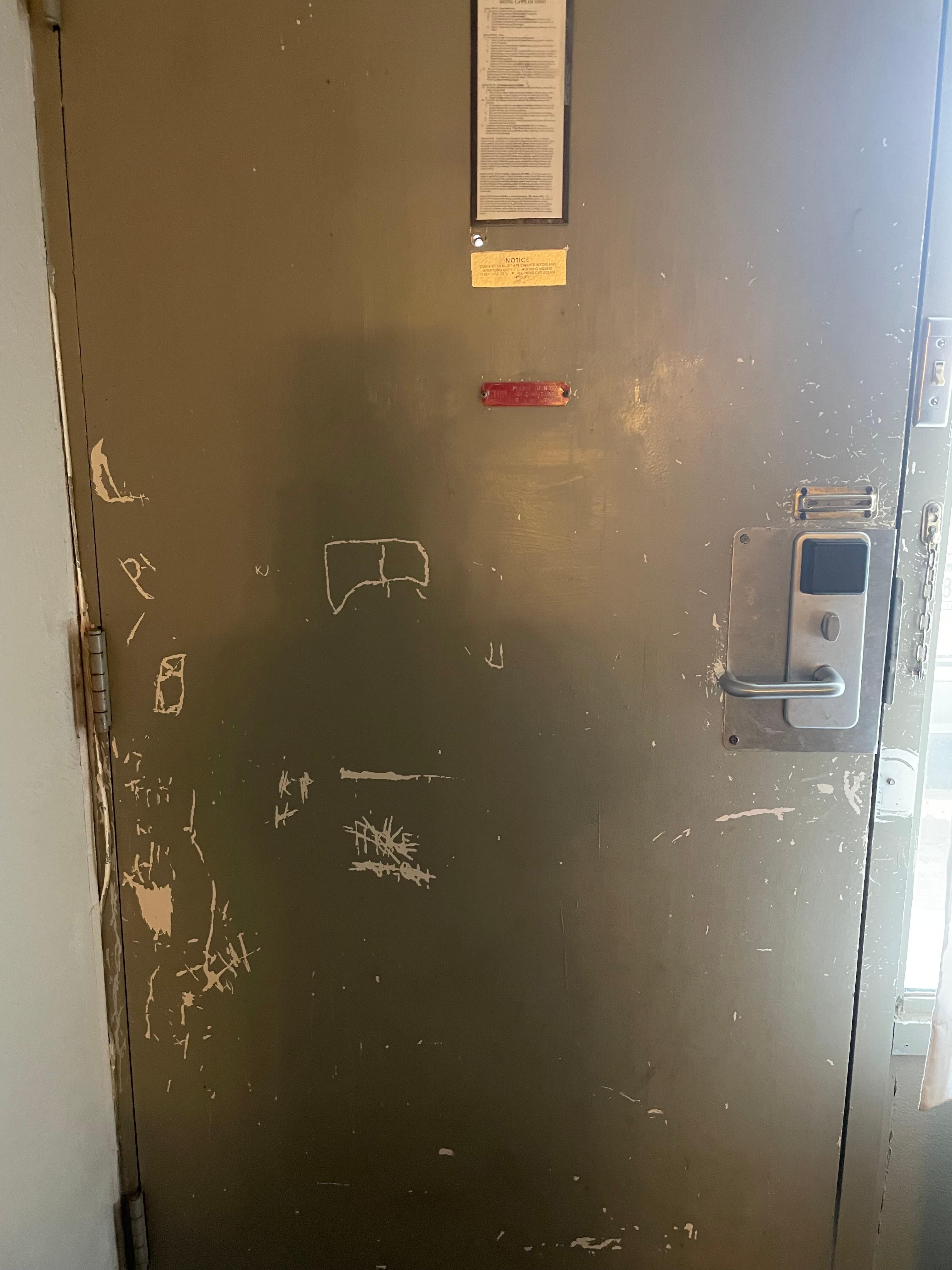 The door didn’t close tightly and had a gap. The heater was full of dust and sounded like  plain was flying overhead all night 