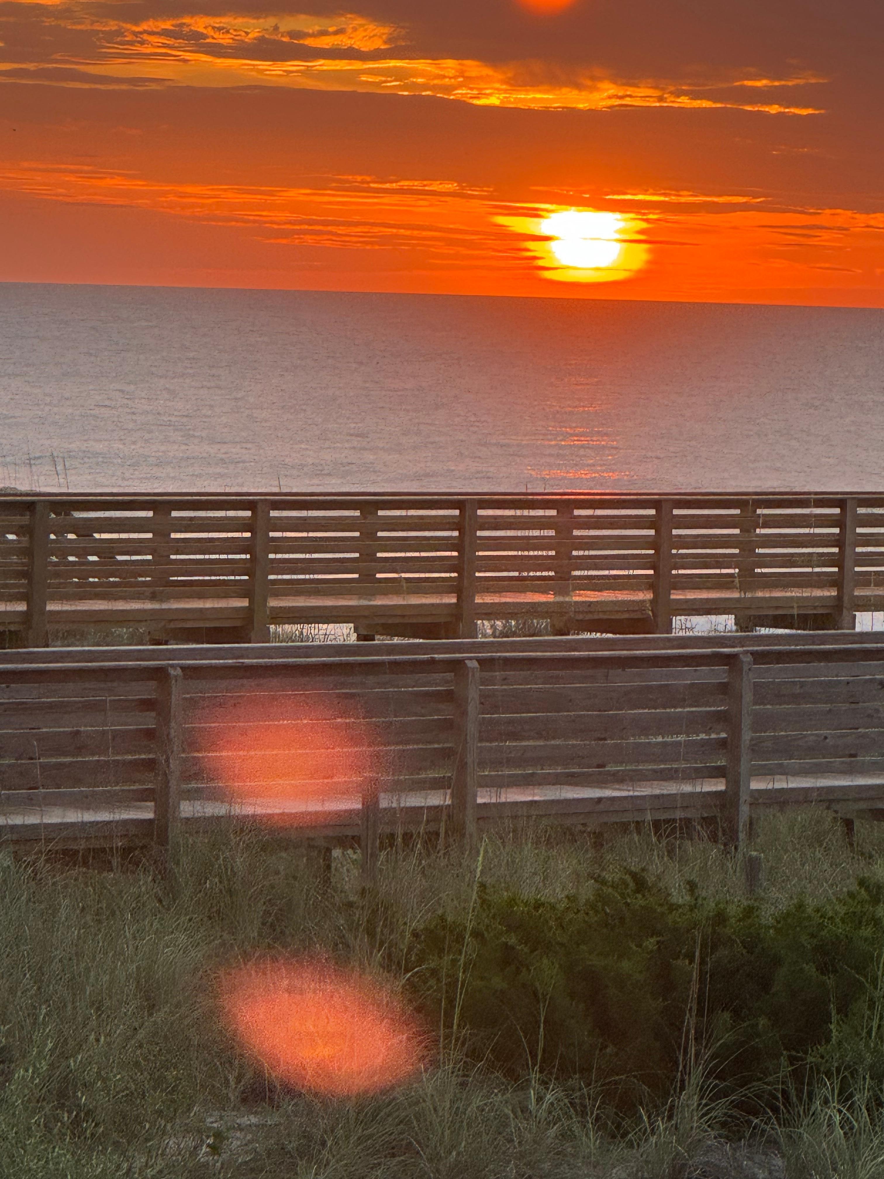 Sunrise view from the deck.