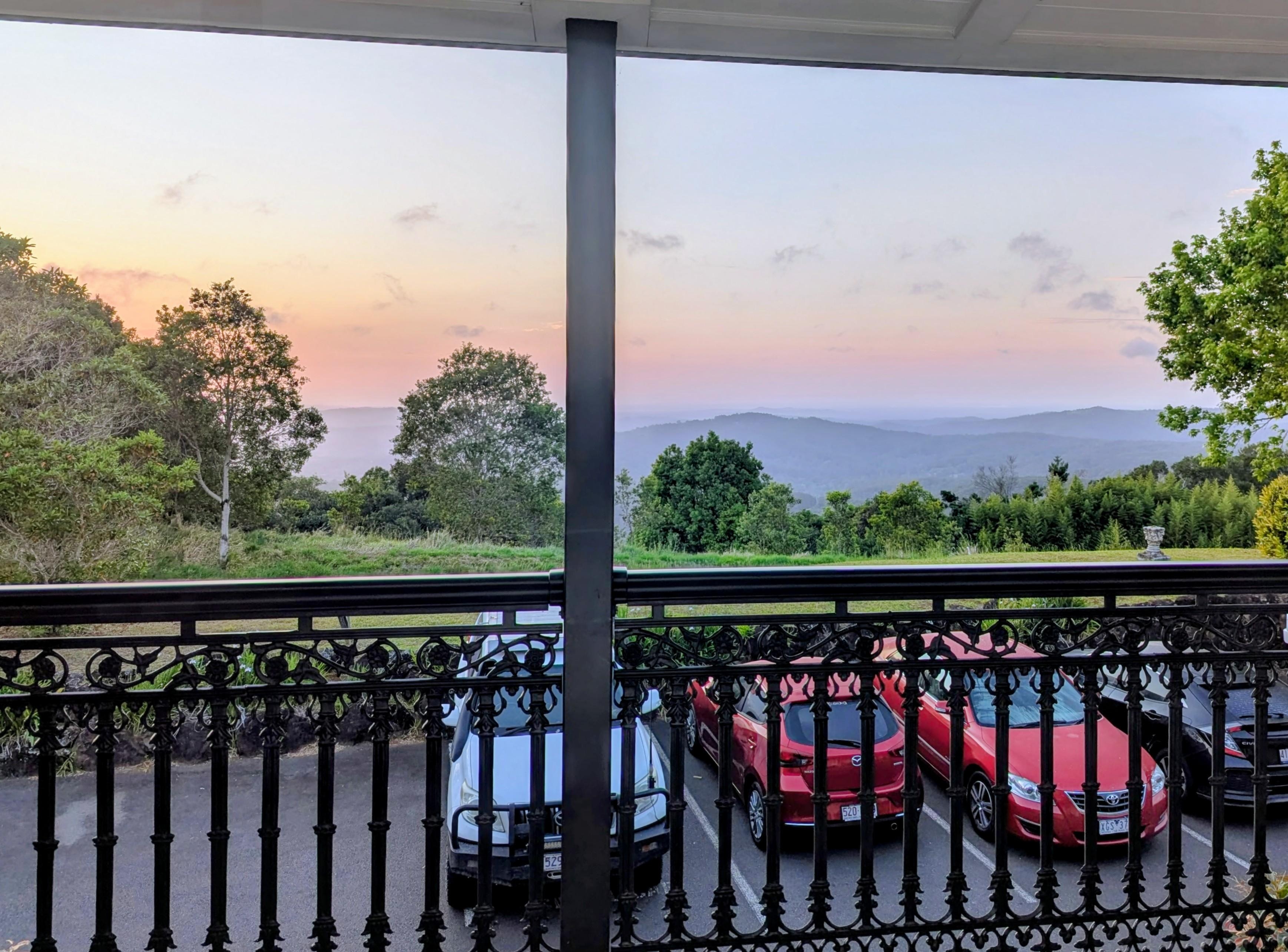 Sunrise view from the balcony