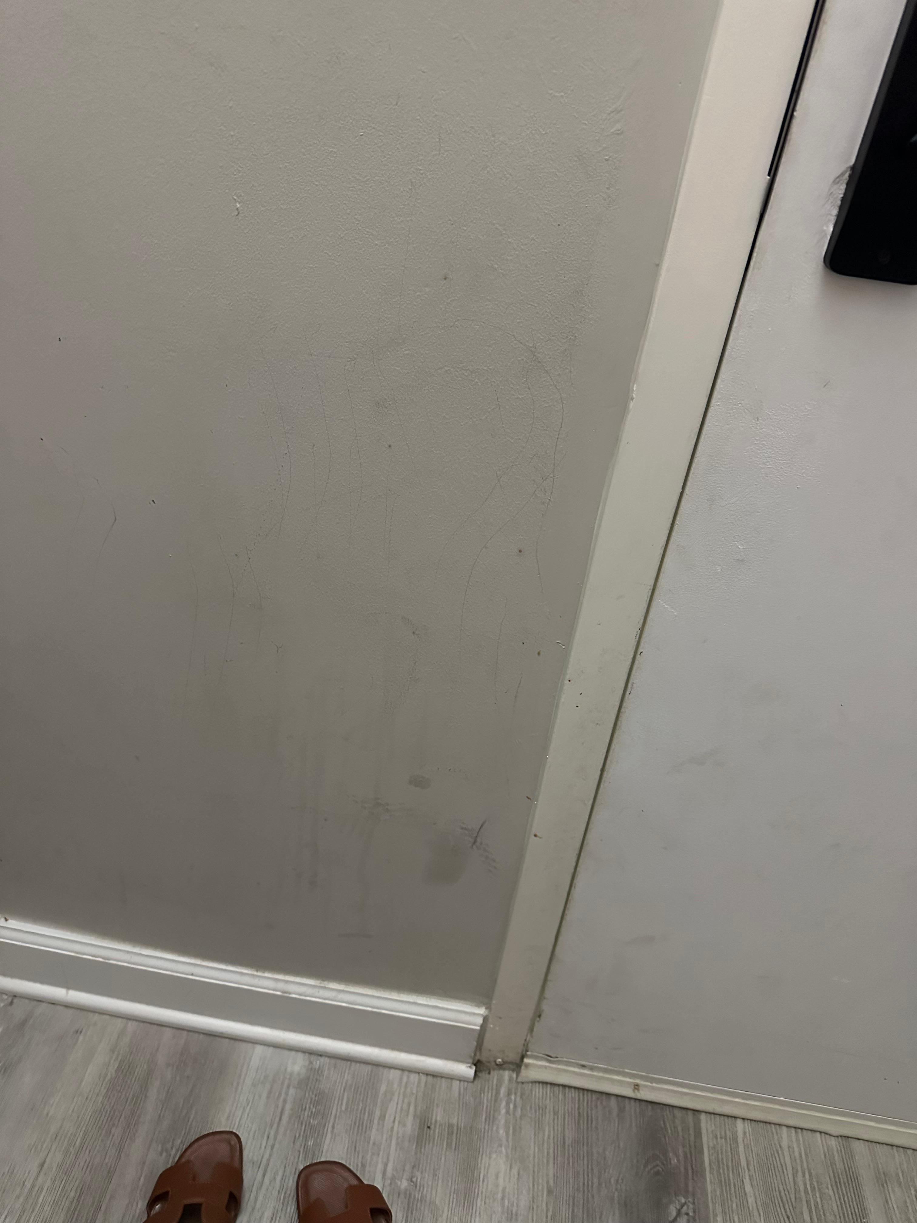 Dirty everywhere with booger smears