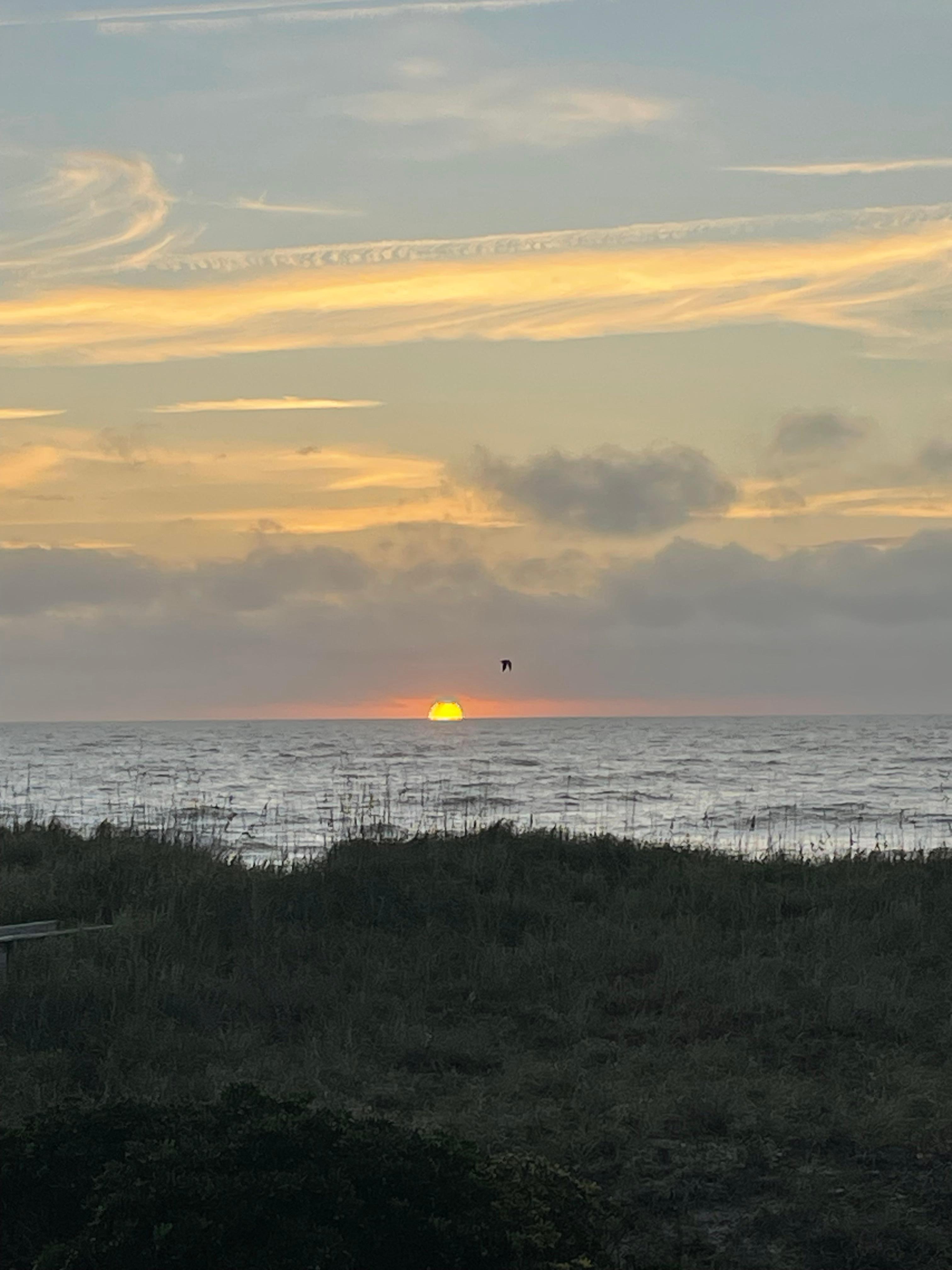 Sunrise from the balcony of the property 