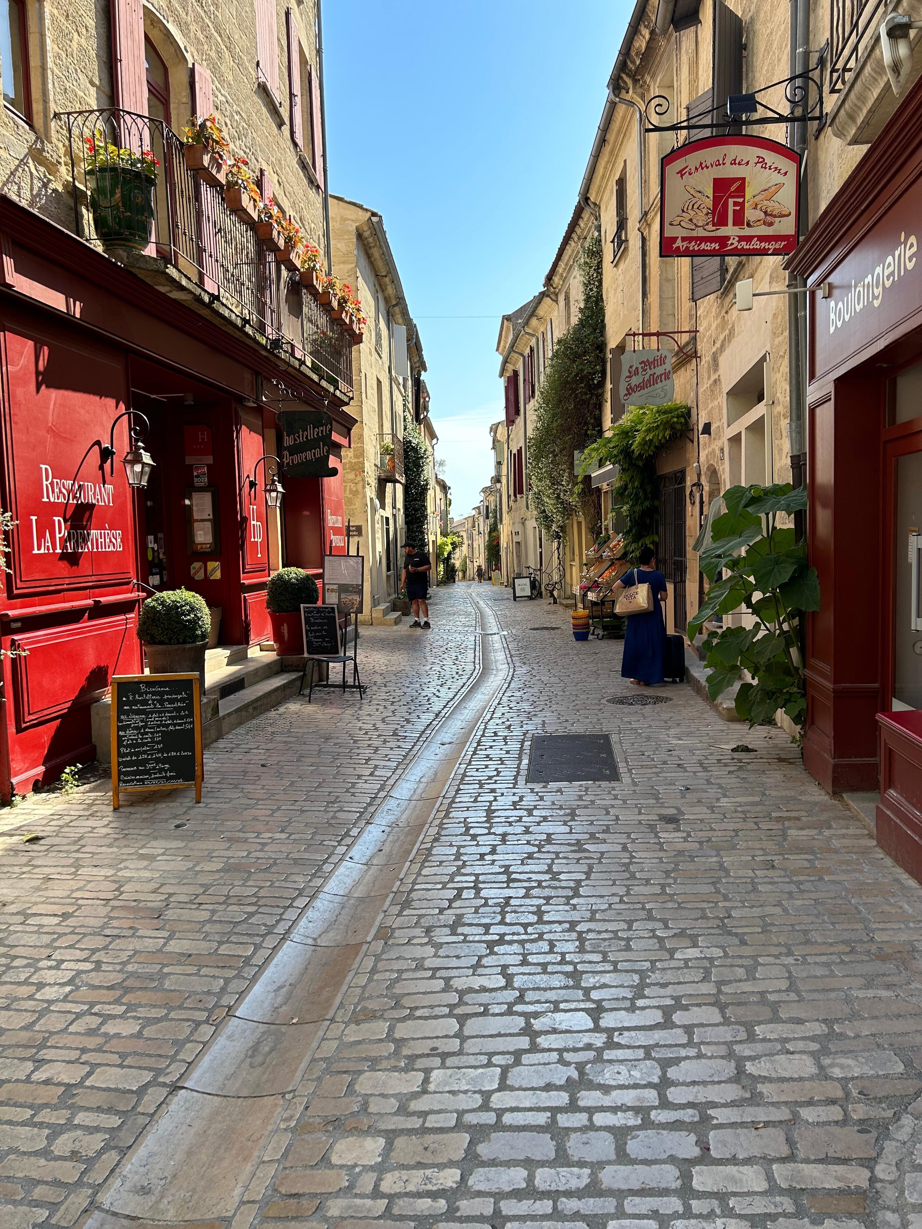 The beautiful nearby village of Uzes.