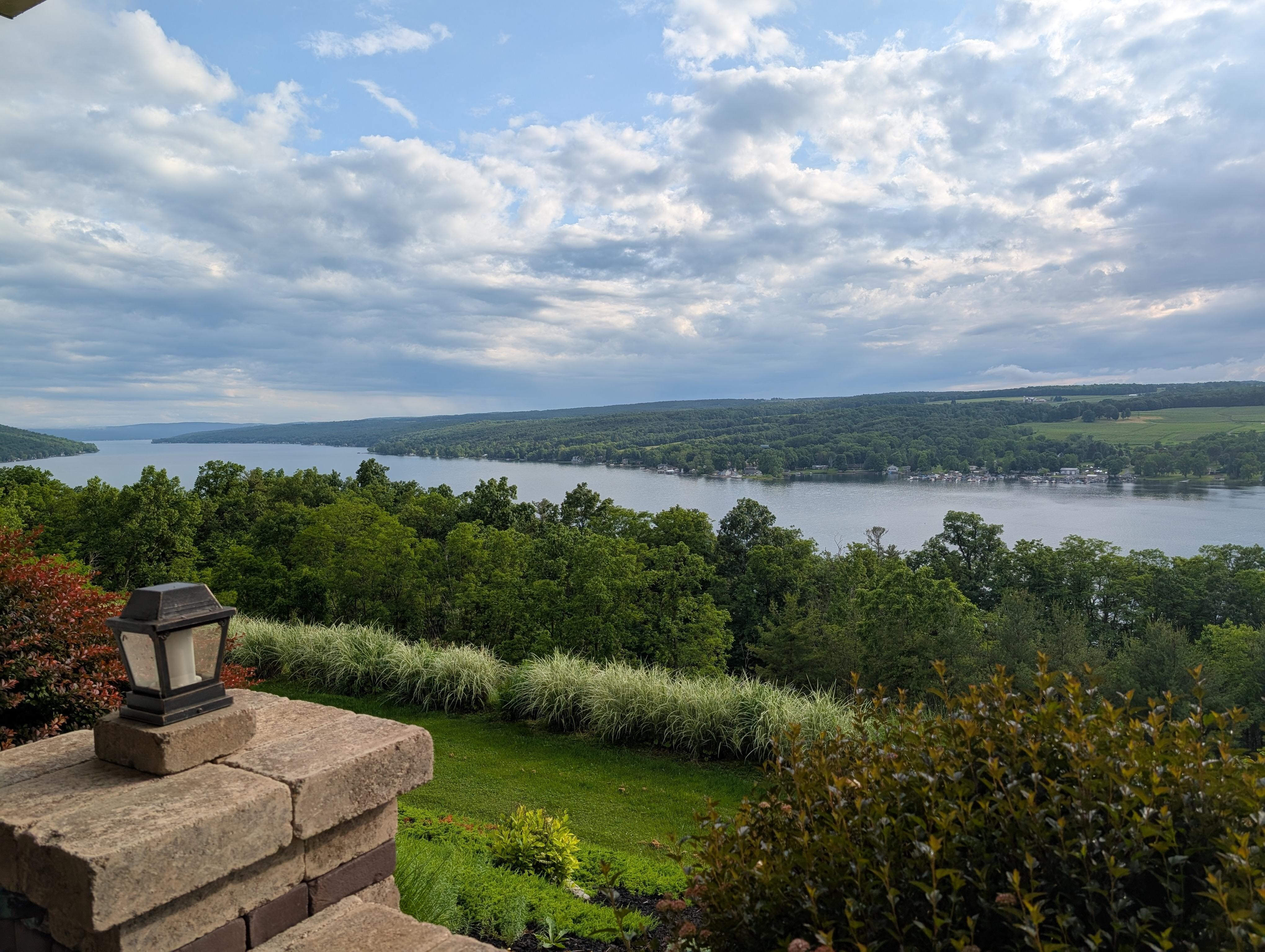 Views of Keuka Lake from the patio