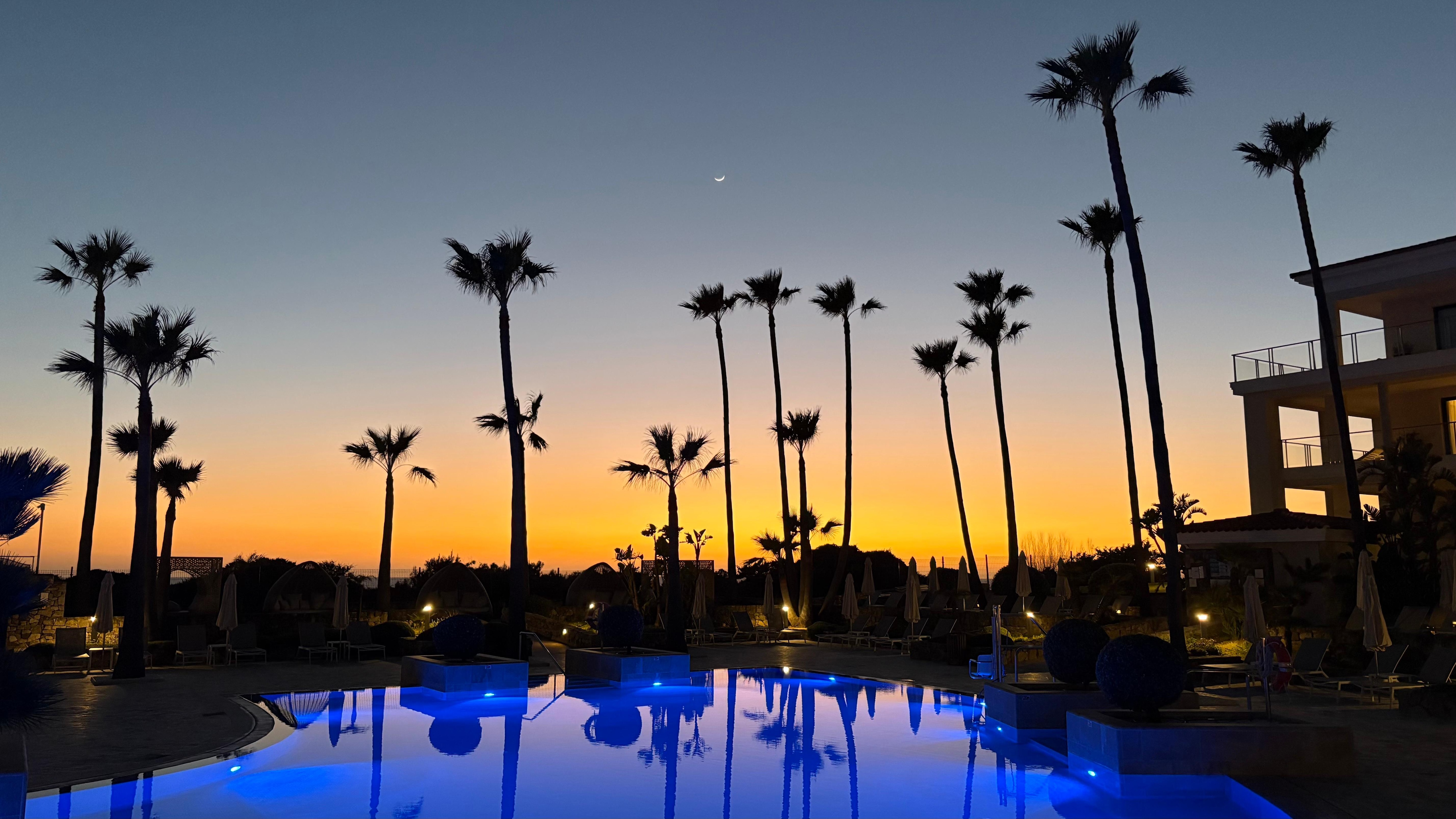 Sunset view from the pool