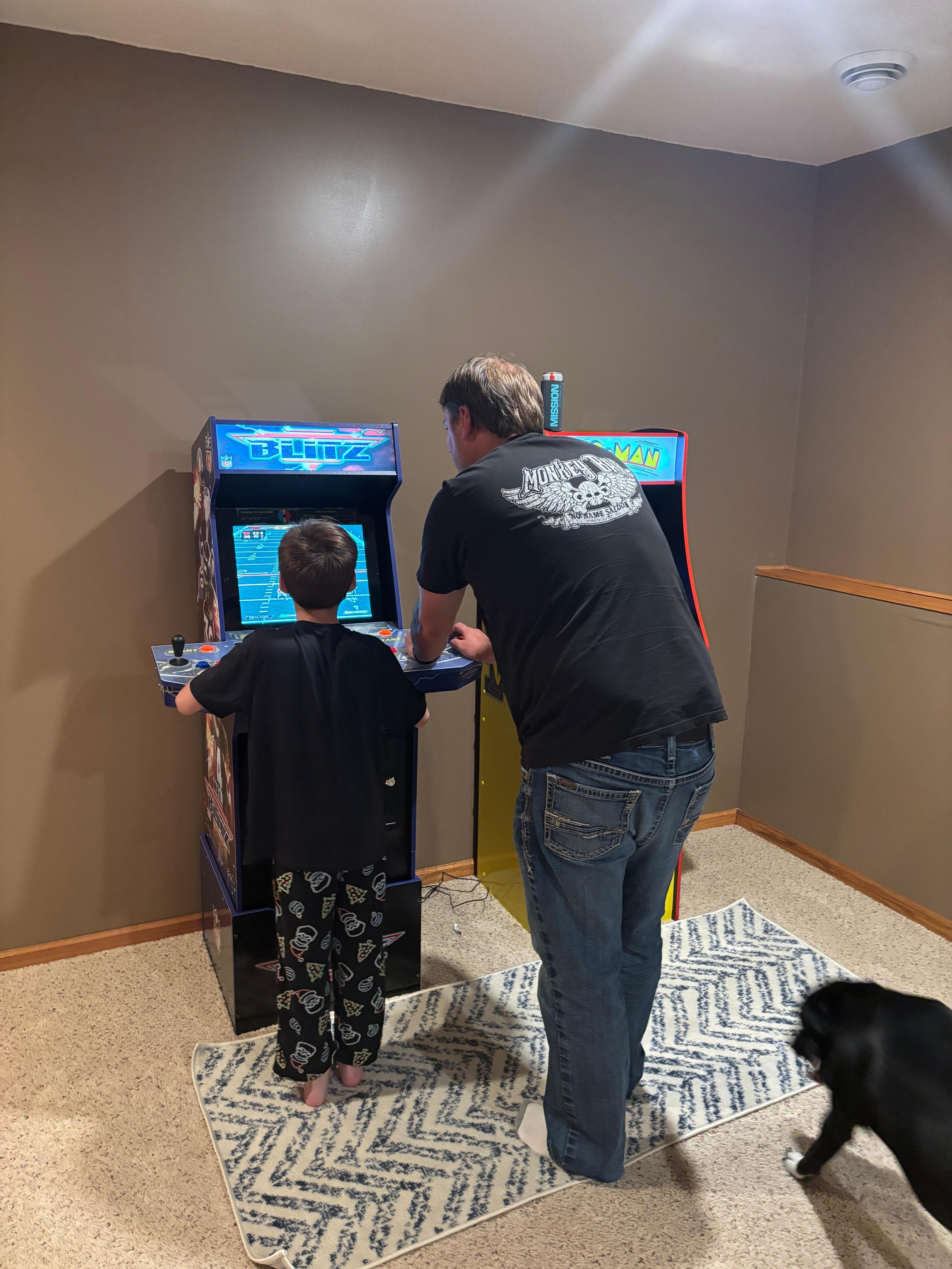 Game area in basement 