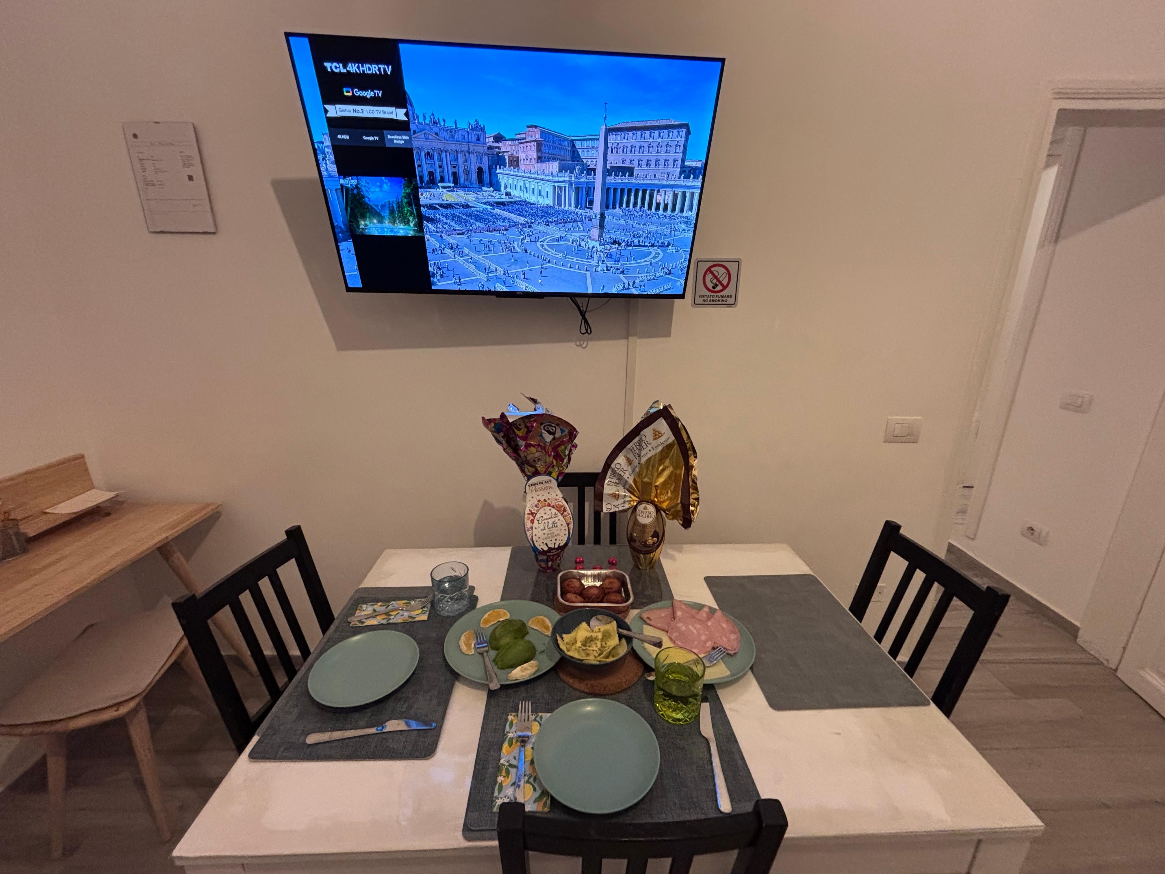 Setting the table for Easter brunch