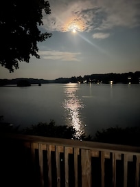 Beautiful moonlit night on the deck
