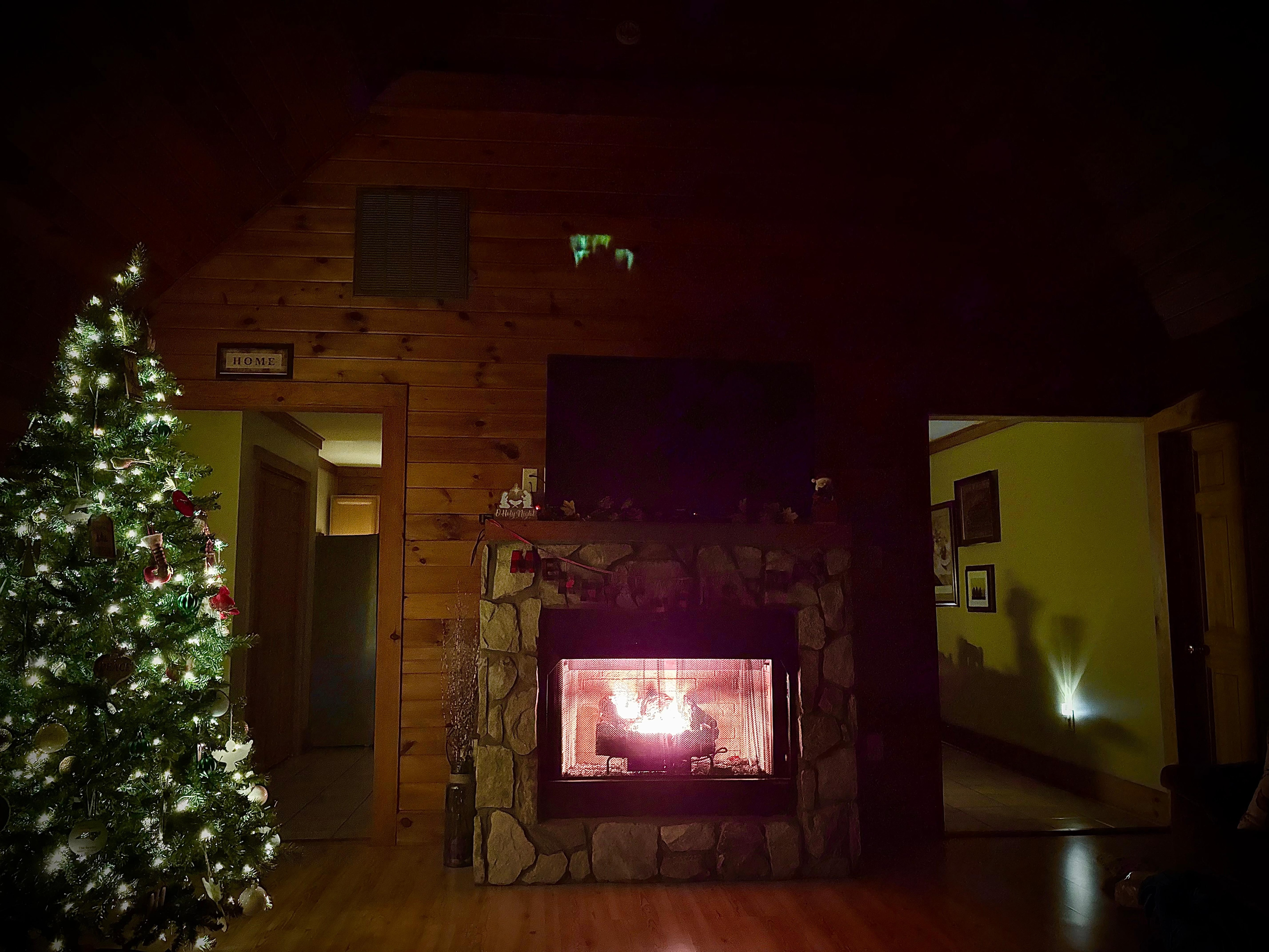 Quiet evening by the fire