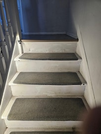 Very dirty stairwell.
