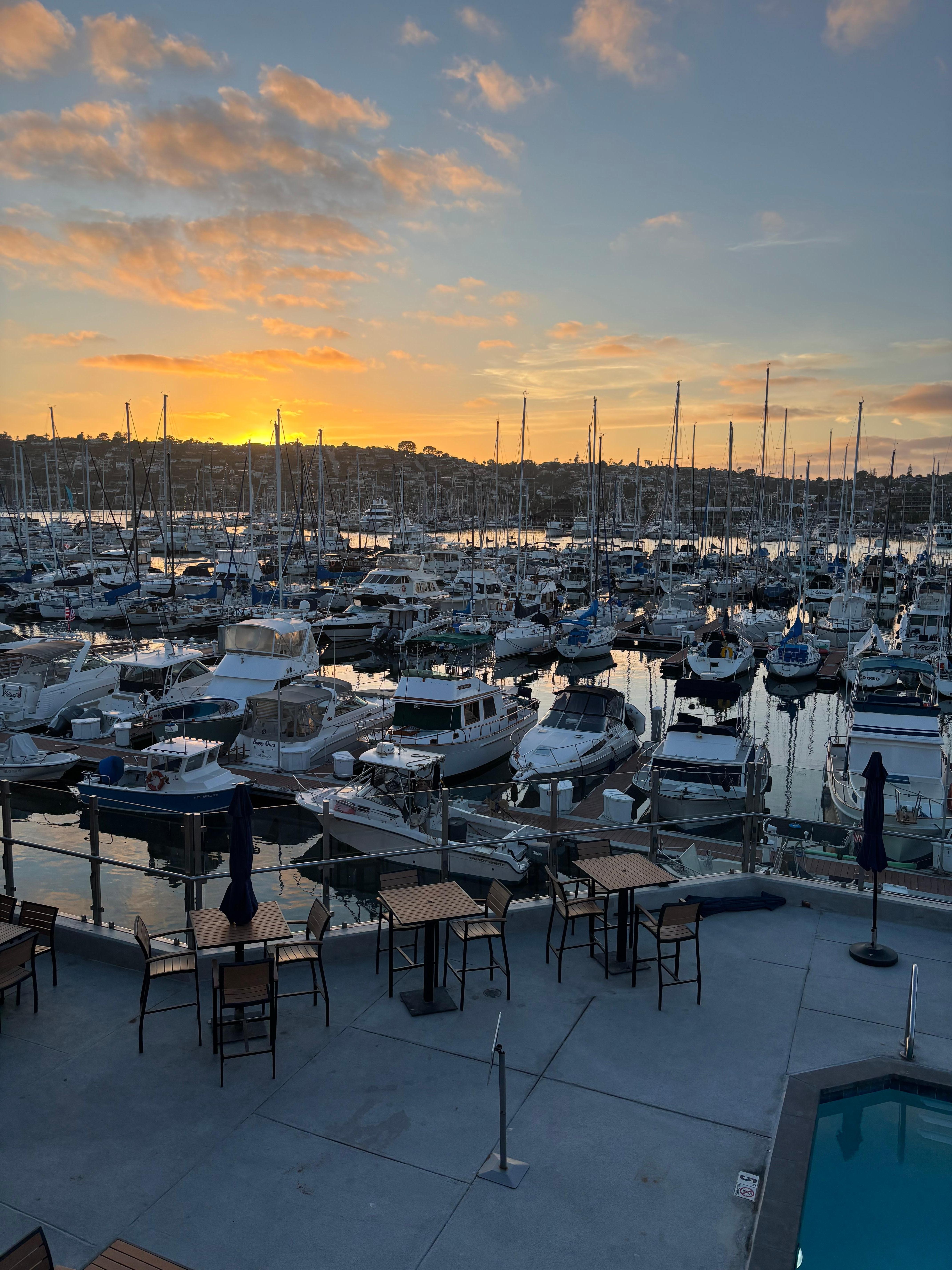 View from our second floor marina balcony