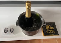 Ik kreeg van het hotel een champagne voor mijn verjaardag.