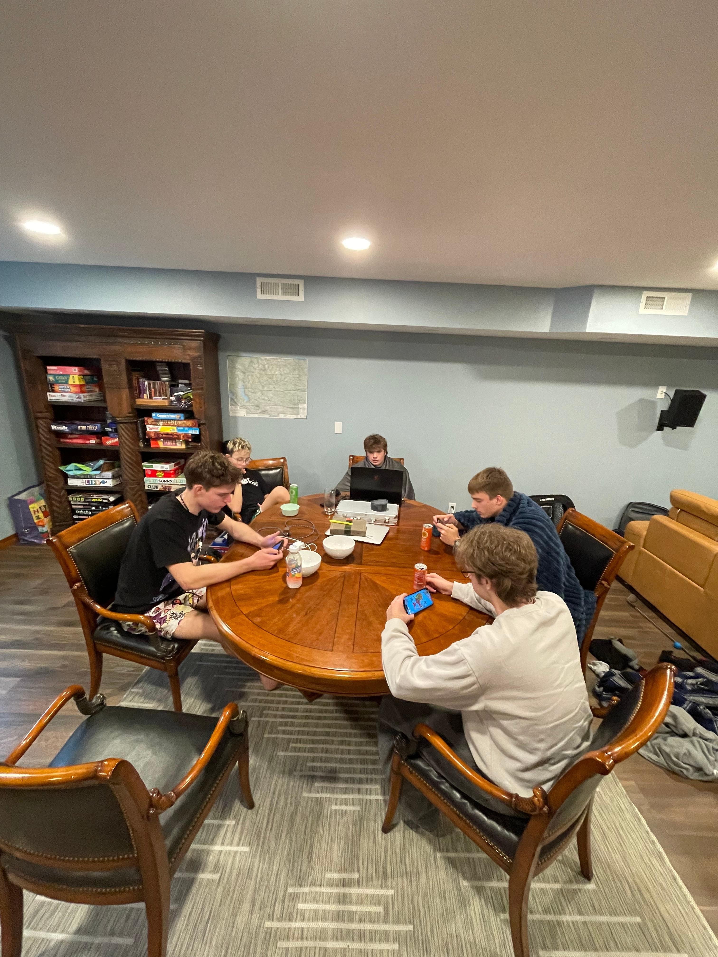 Game table was much used