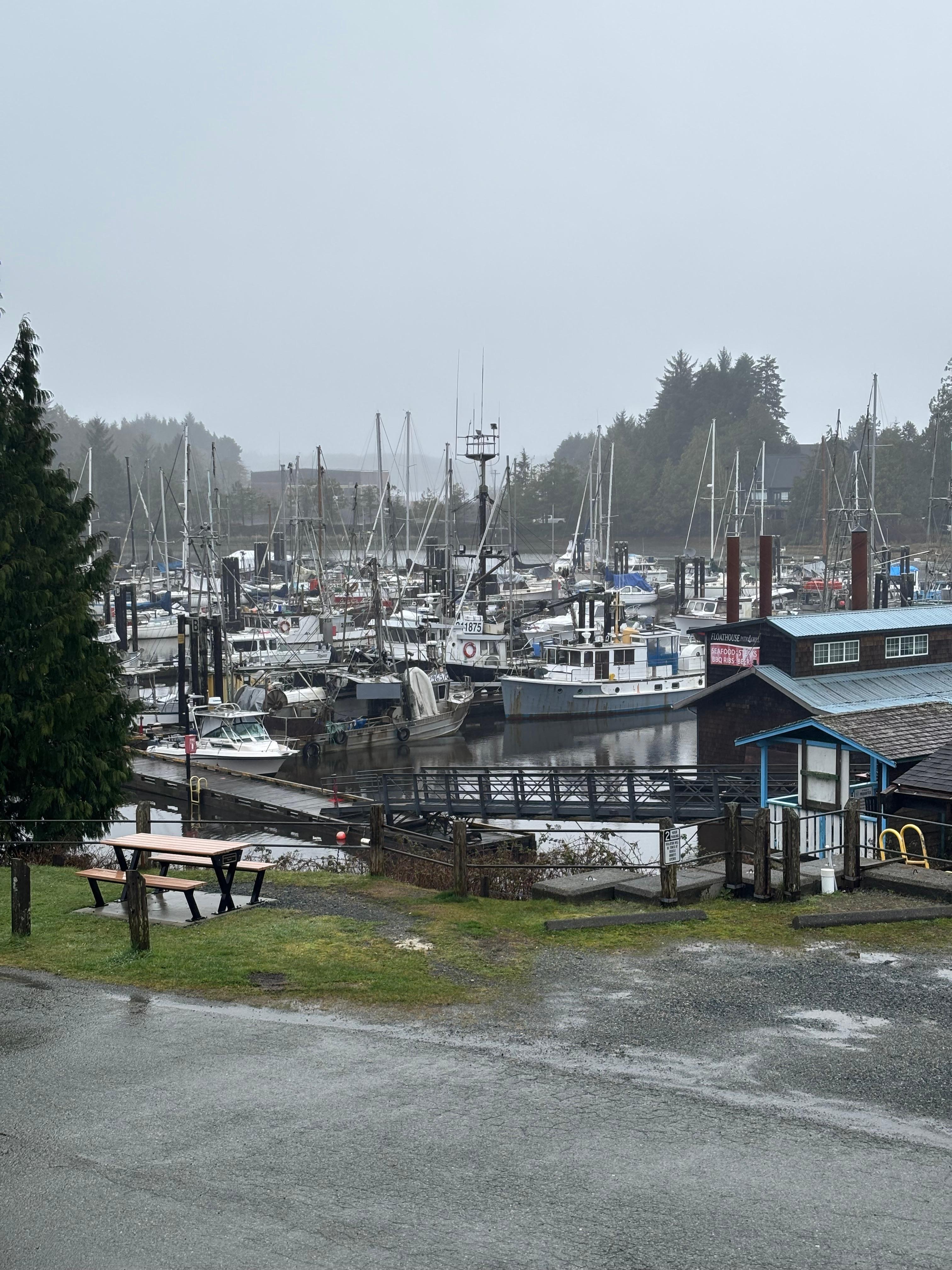 View from the walk way to the room