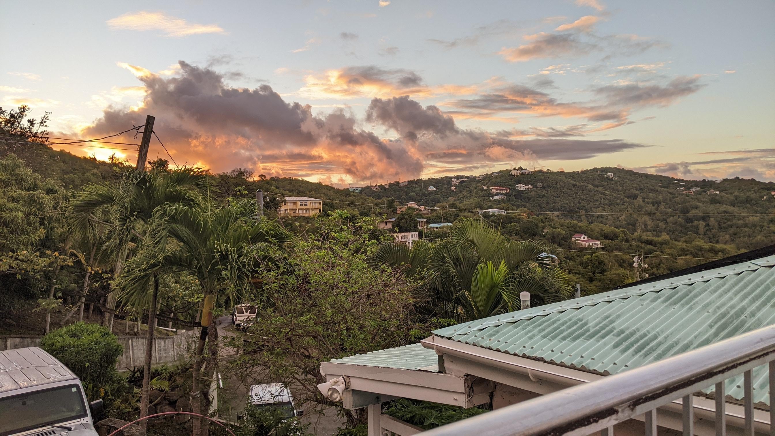 We loved watching the sun come up each morning while sipping coffee on the small balcony.