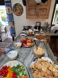 Plenty of counter space in the kitchen.