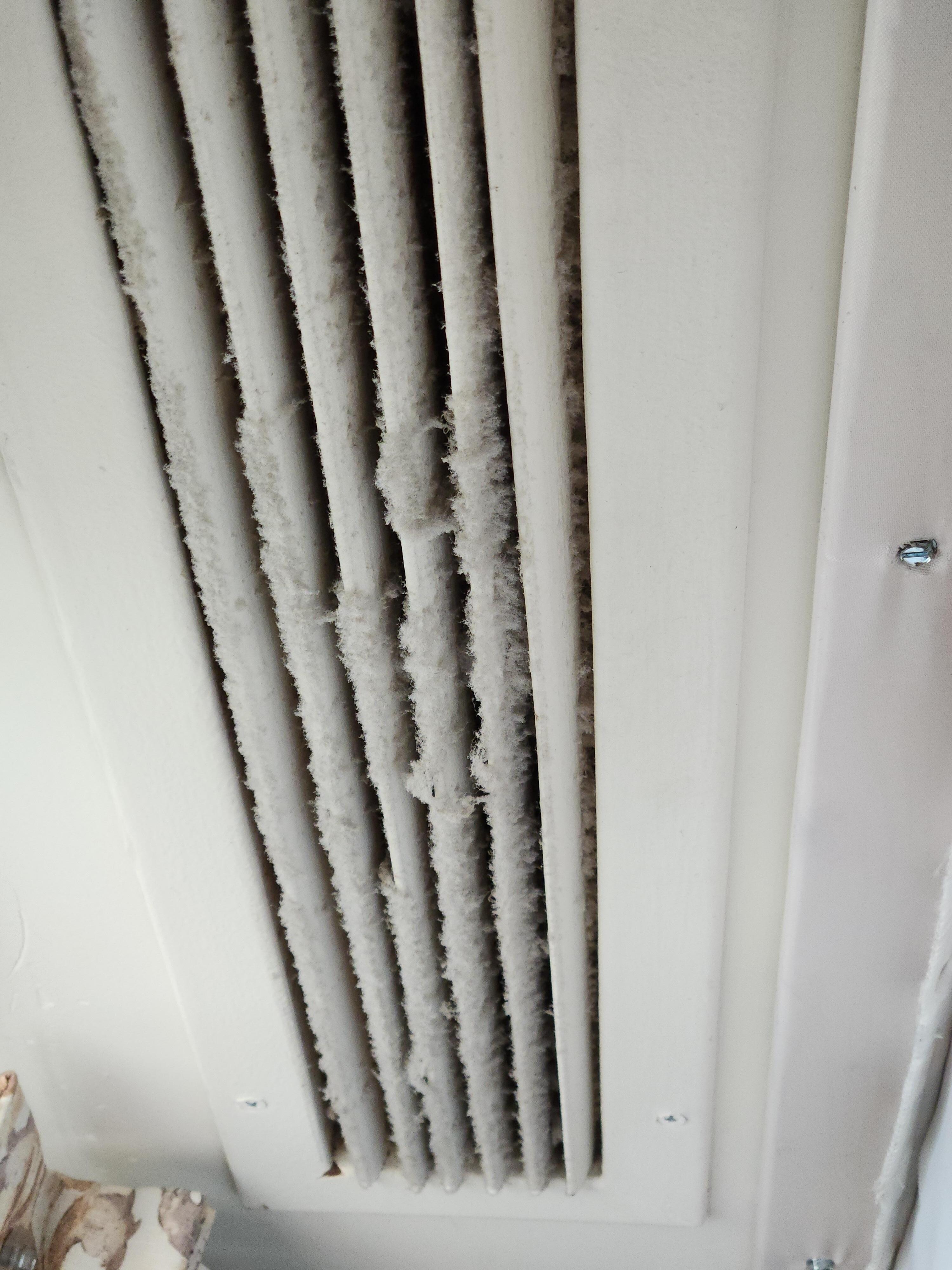 The air vents were not clean, they were full of dust and dirt 