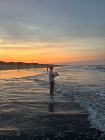 Saying goodbye to the beach. 
Sunset 7-4-25. 8:38 pm