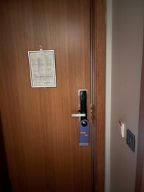 Huge gaps in doors - noise and light fill the room at all hours