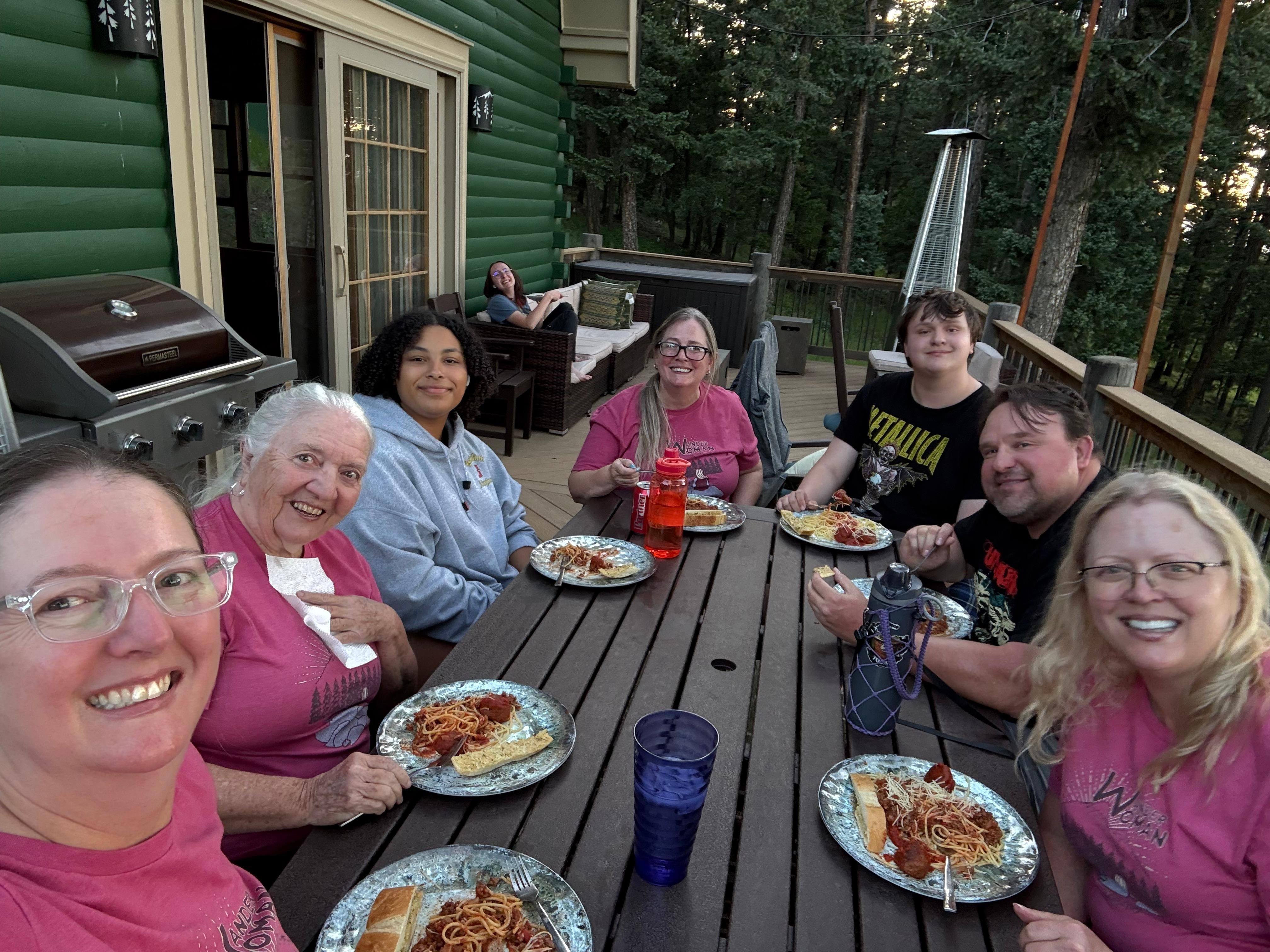 Dinner outdoors!