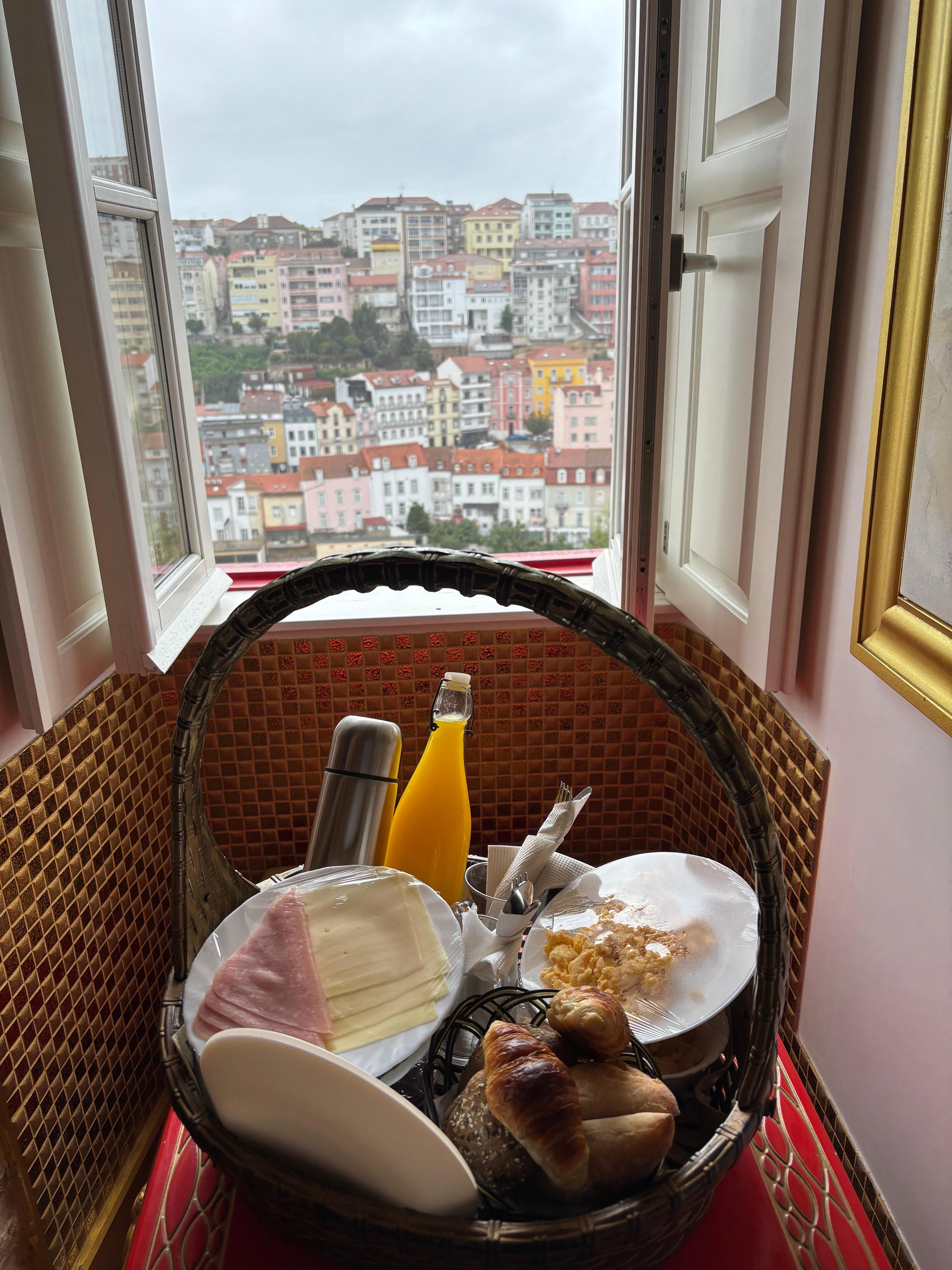 Breakfast with a view.  