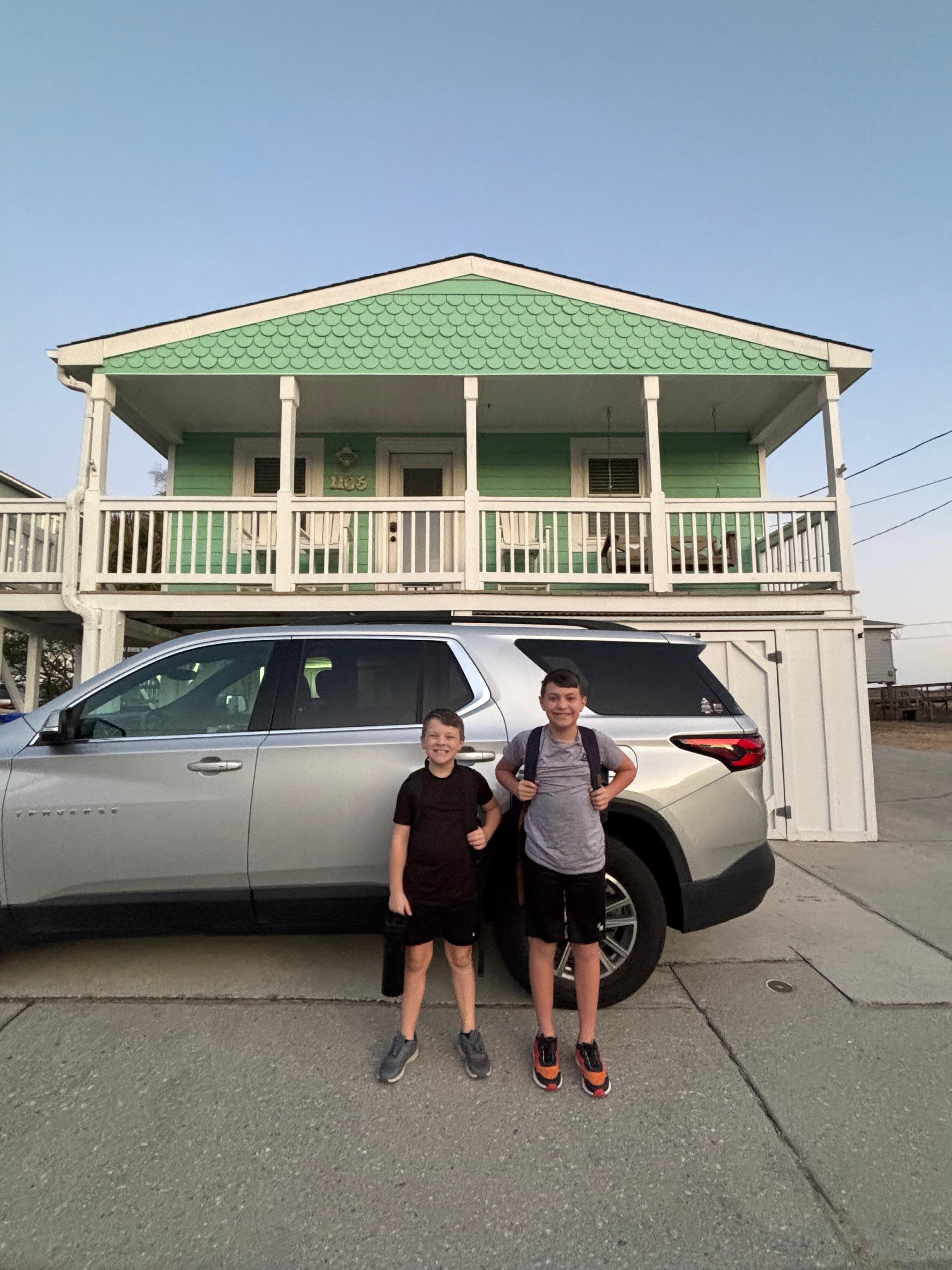 Parking next to the street but plenty of room to load/unload without feeling tight. 