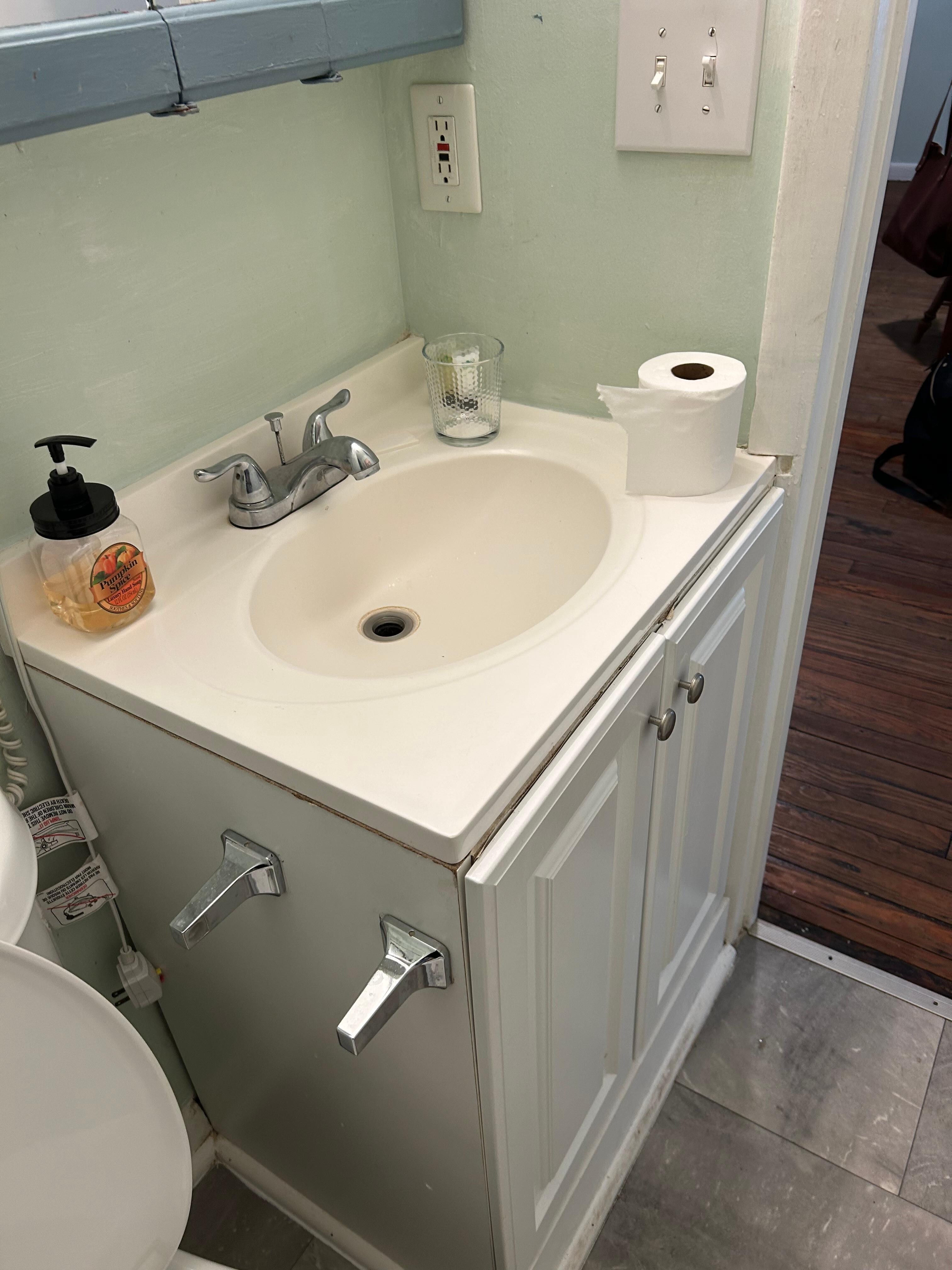 No sink stopper.