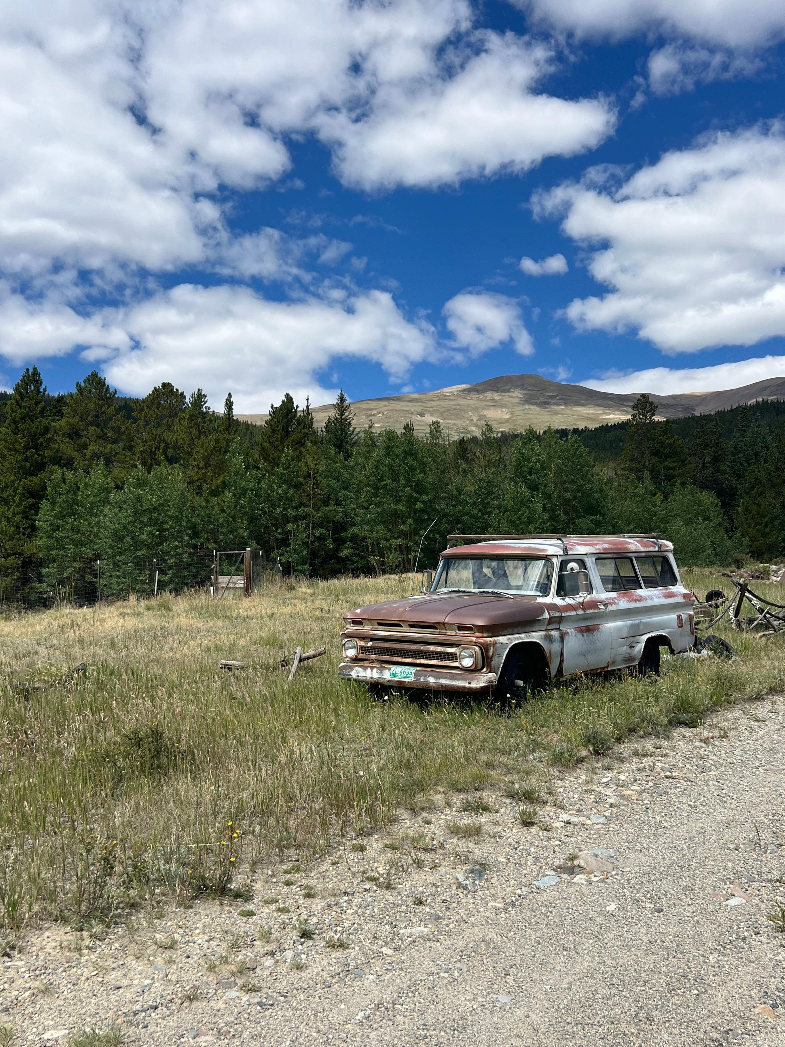 On our daily walk - such cool classic Colorado scenery in the neighborhood. 