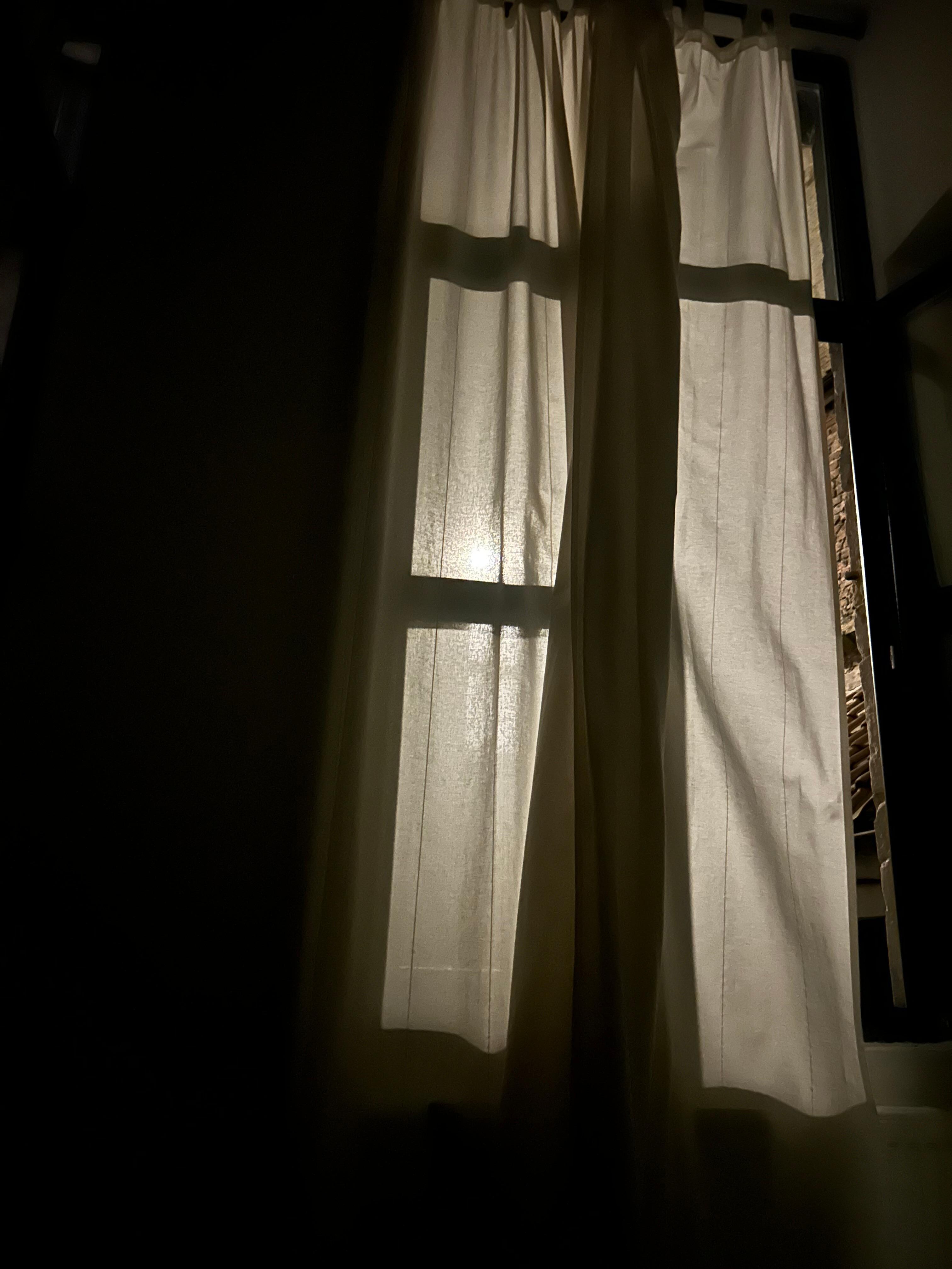 No room darkening shade. It was like daylight at night