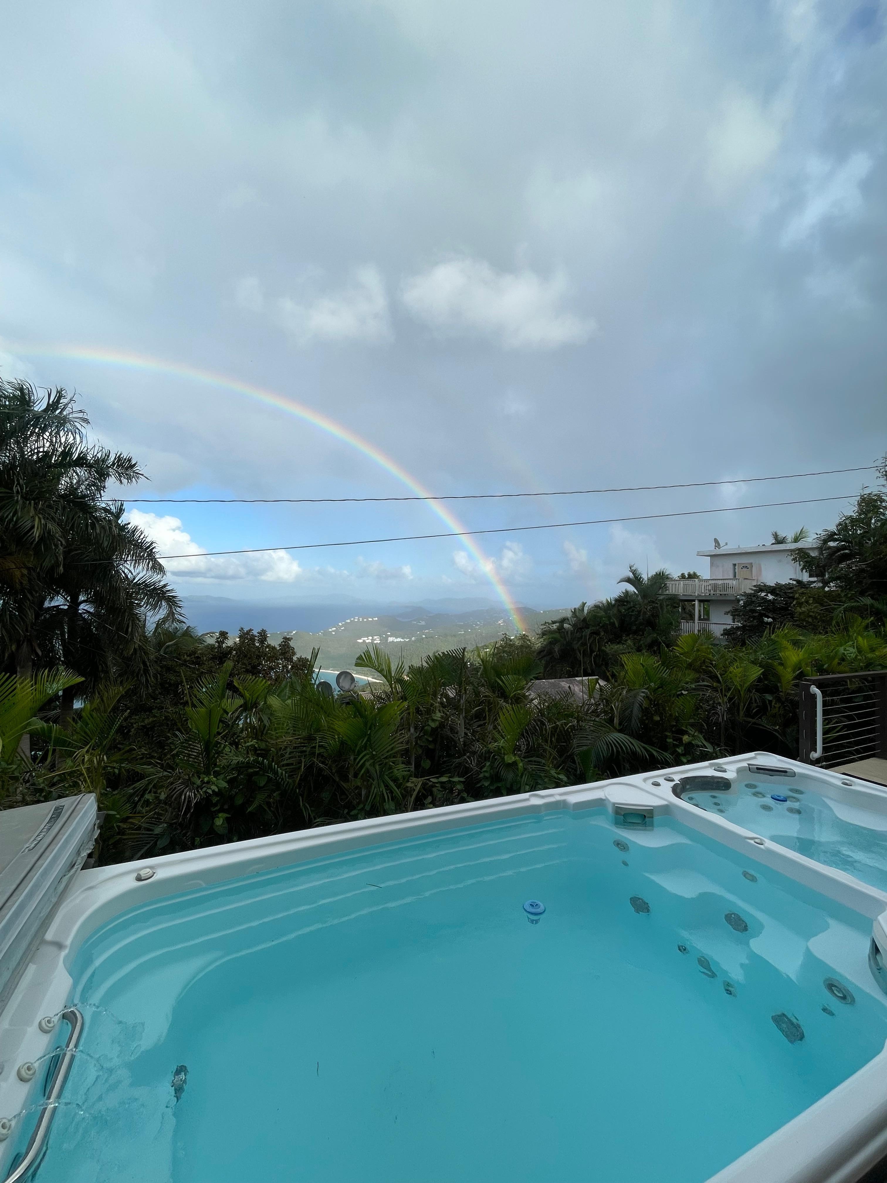 Greeted with a double rainbow upon arrival