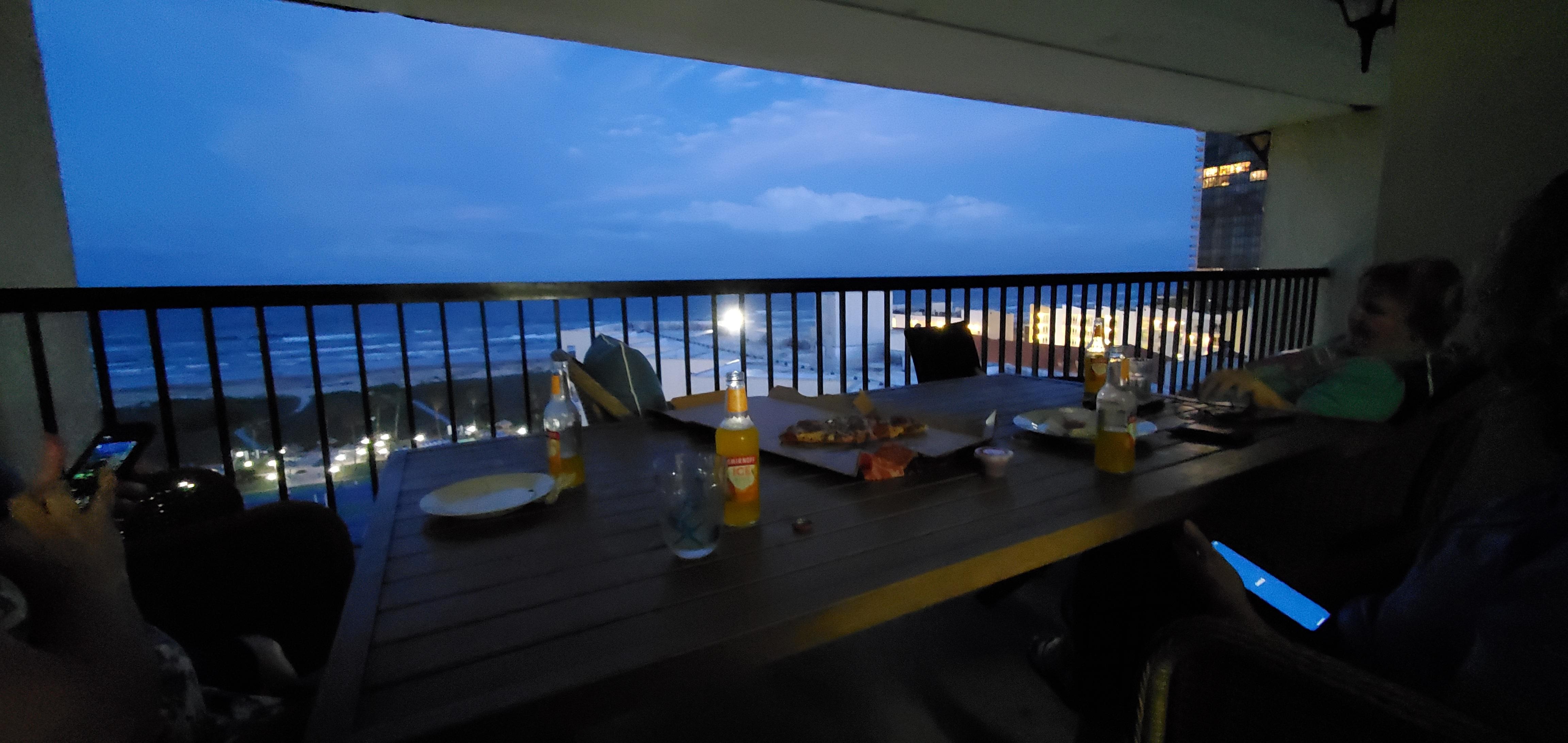 evening on the balcony