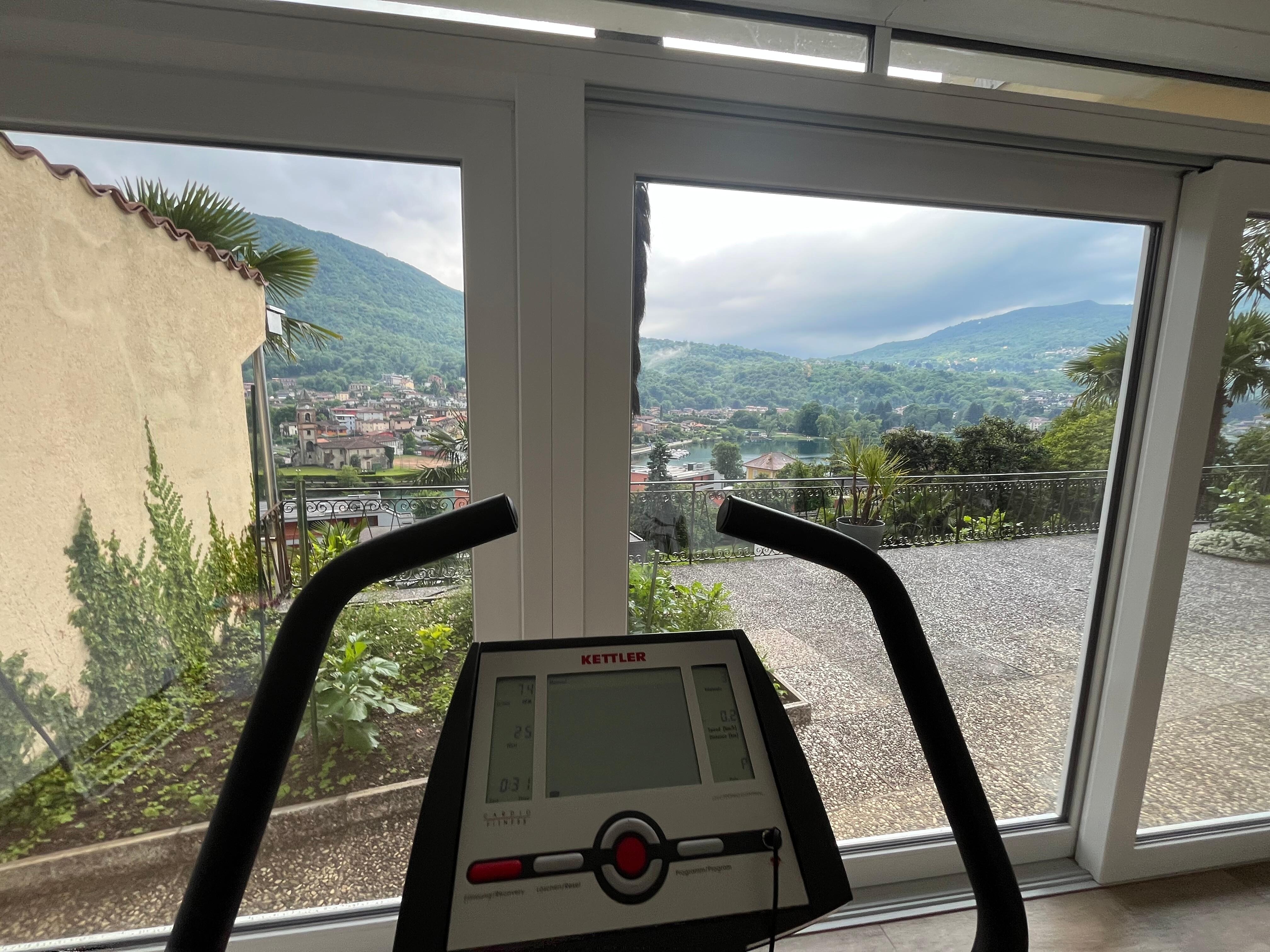 View from stationary bike 