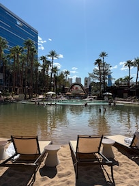 This is the pool set up during the day.
