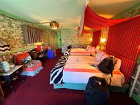 Garbage left on the heater - probably because there was no garbage can but also ooo housekeeping.