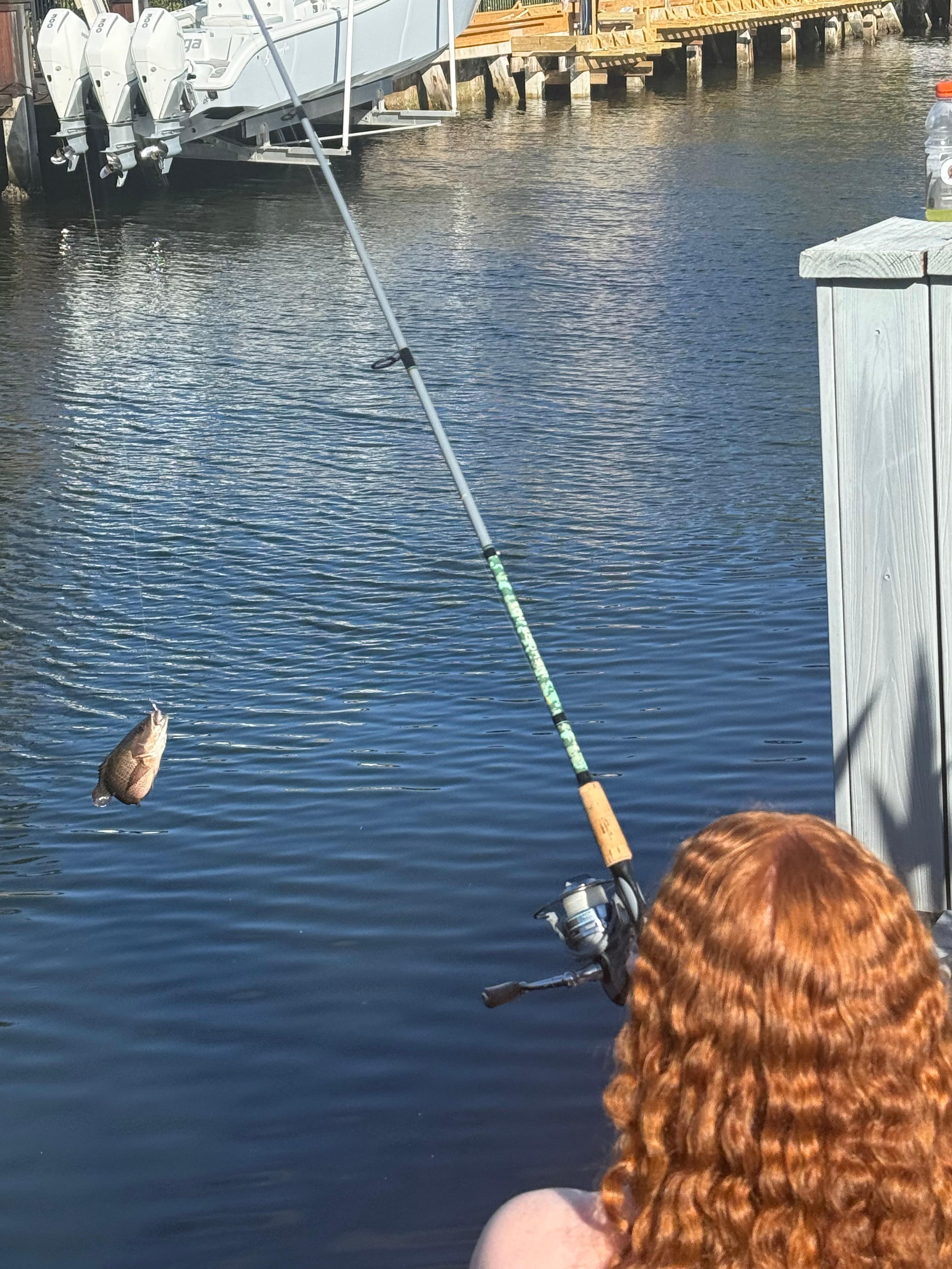 Catching a fish!