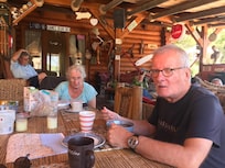 Our favorite place around the table - where we talked about God and the world