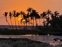 Sunset at the beach a few steps away
